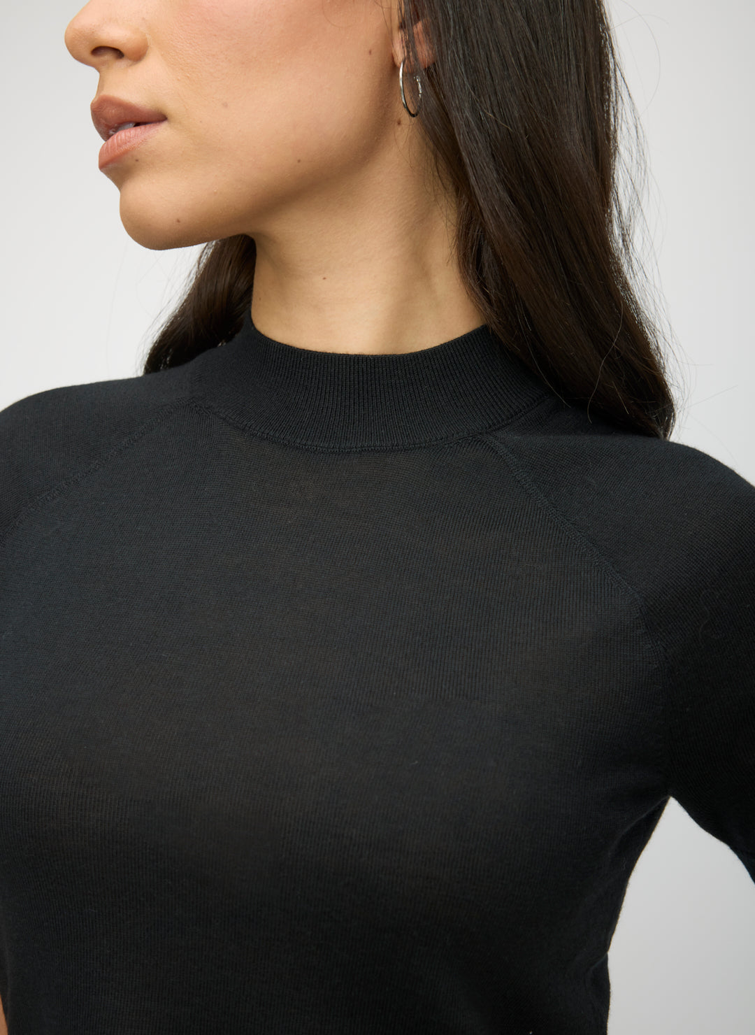 Silk Cashmere Mockneck Sweater