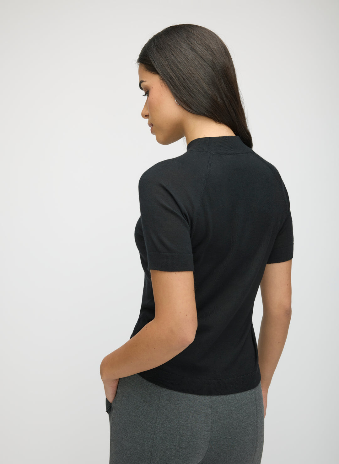 Silk Cashmere Mockneck Sweater