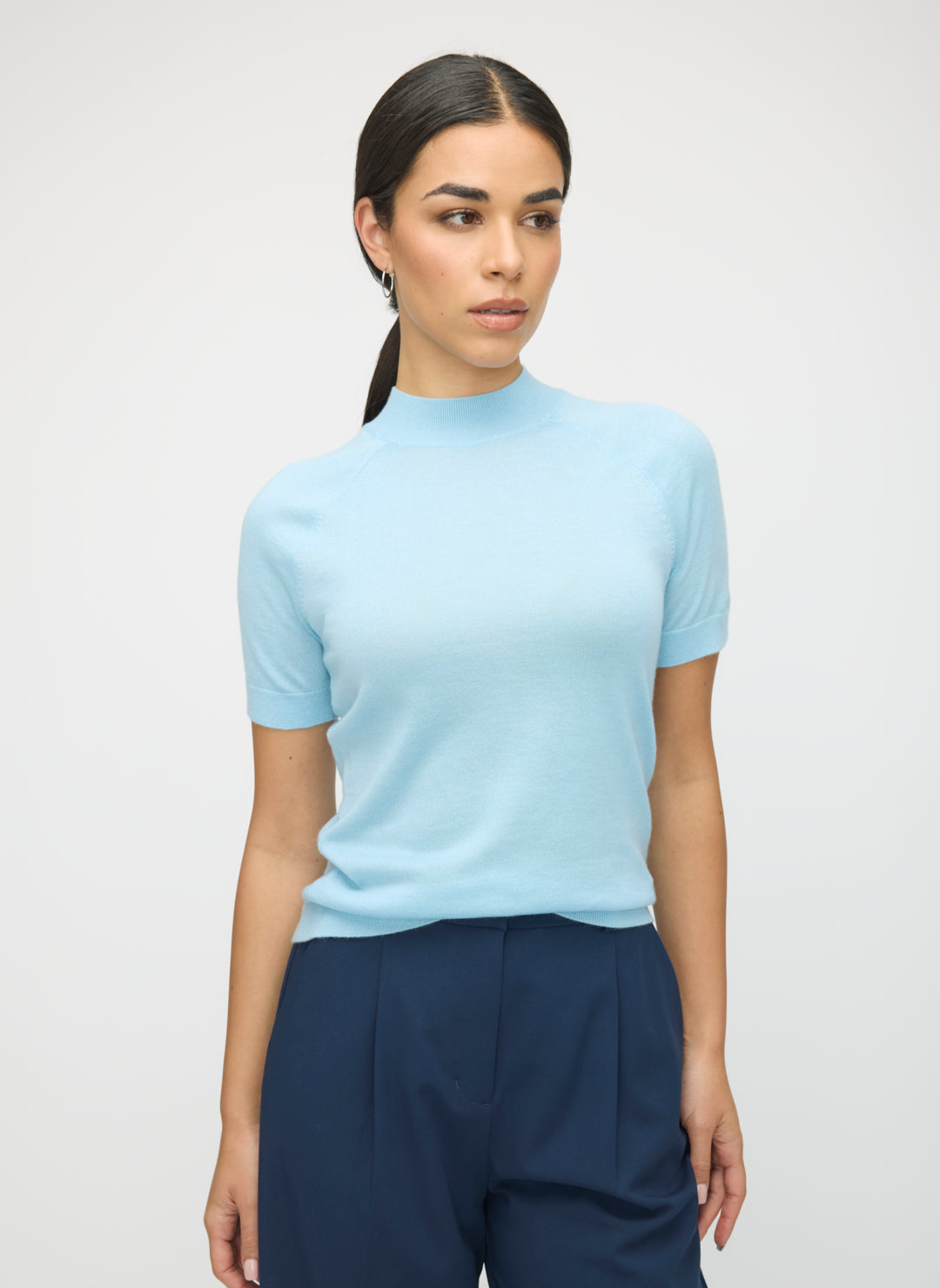 Silk Cashmere Mockneck Sweater