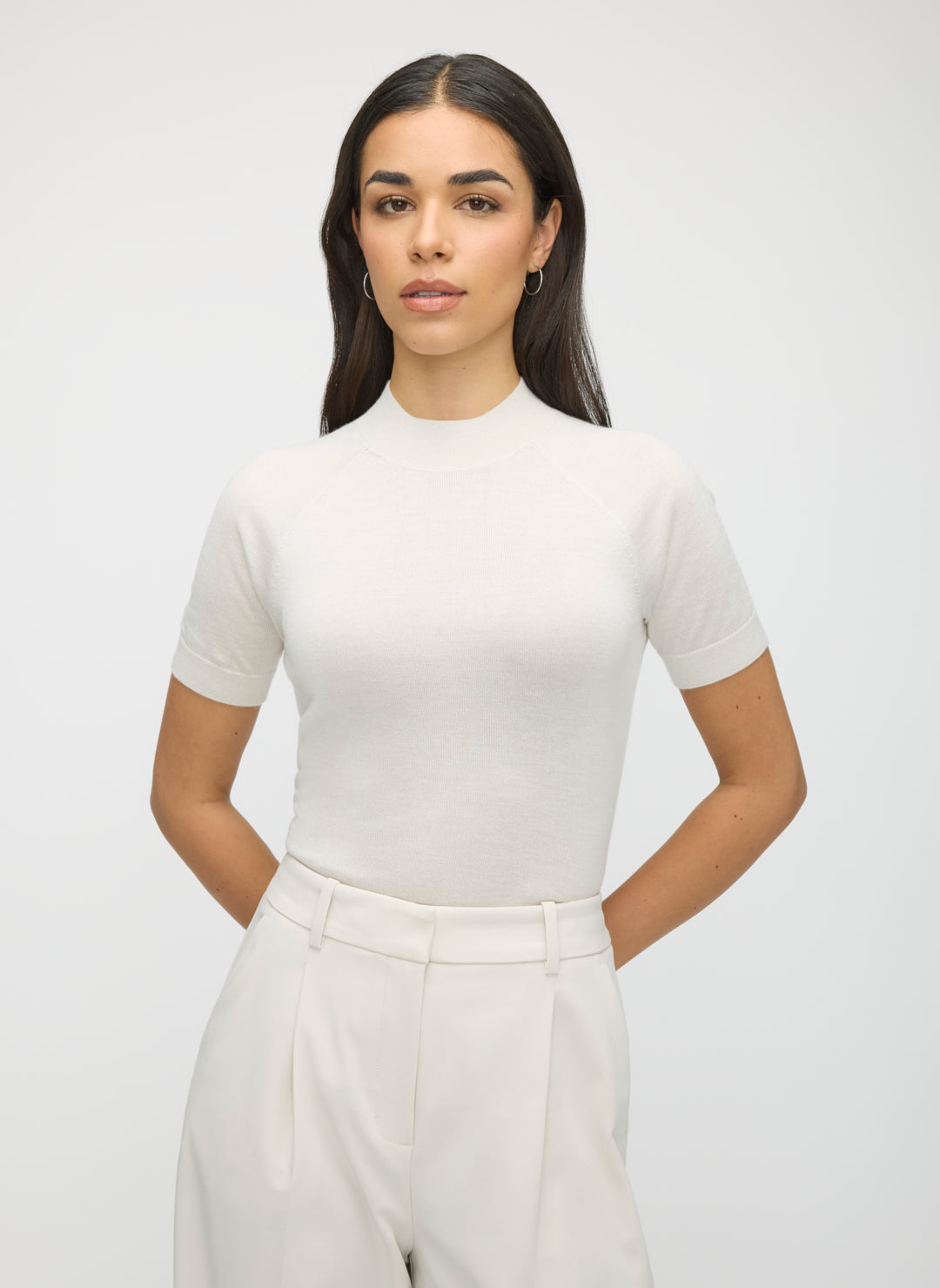 Silk Cashmere Mockneck Sweater