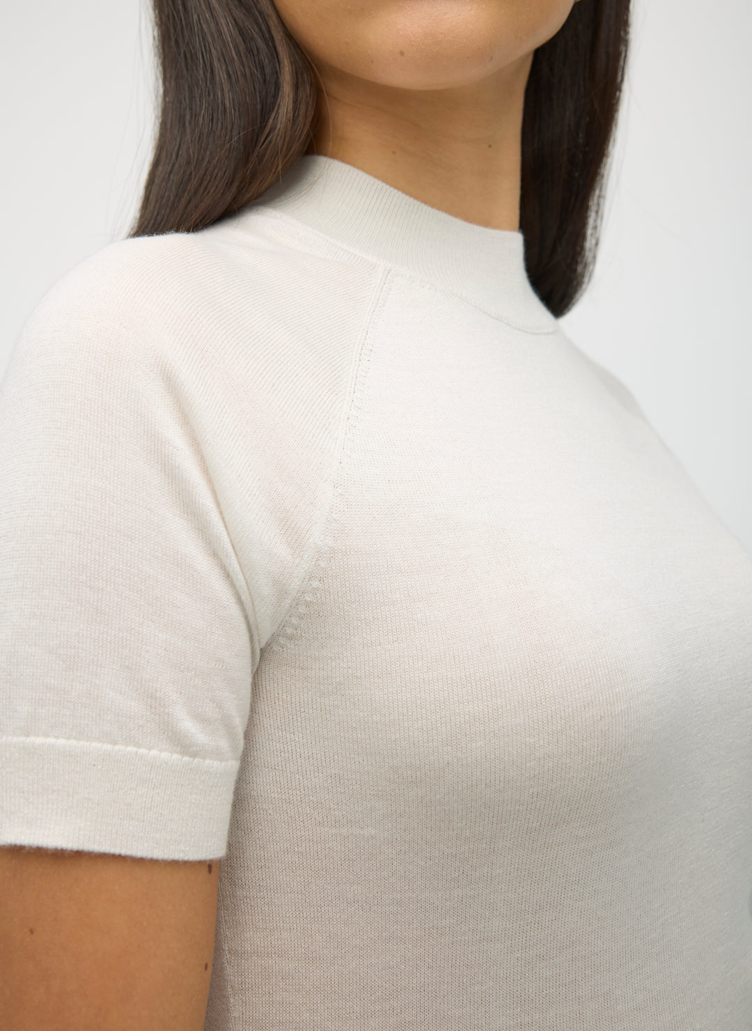 Silk Cashmere Mockneck Sweater