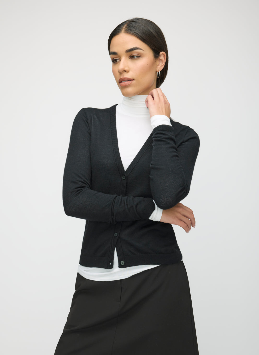 Silk Cashmere Cardigan Sweater