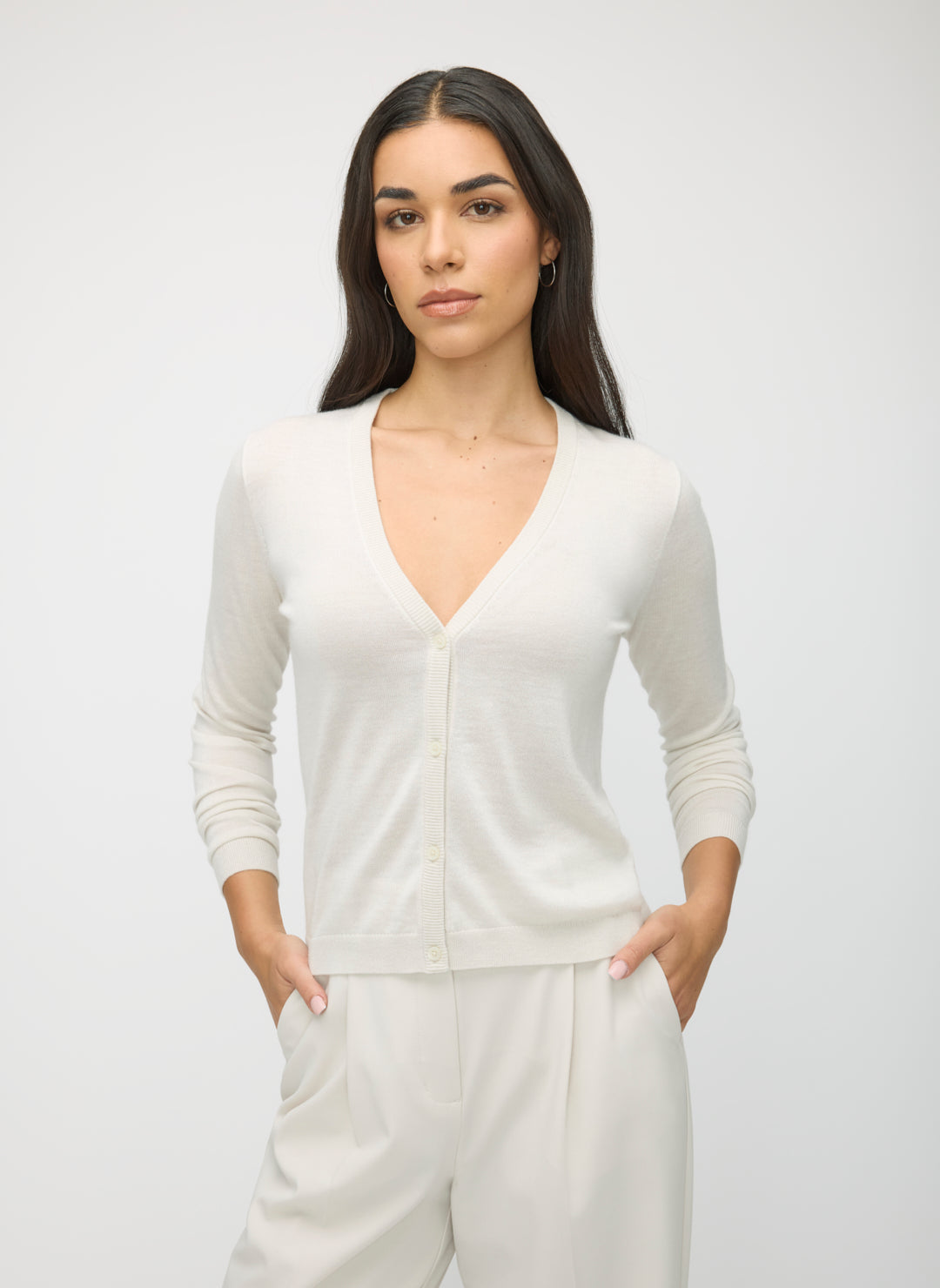 Silk Cashmere Cardigan Sweater