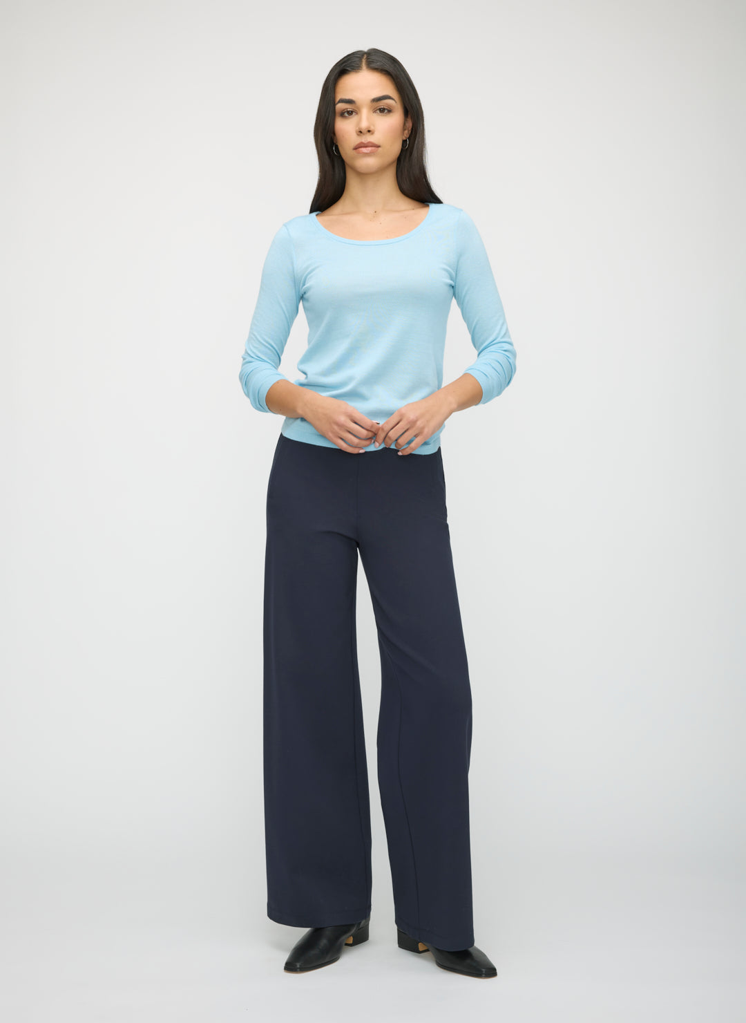 Silk Cashmere Scoopneck Sweater