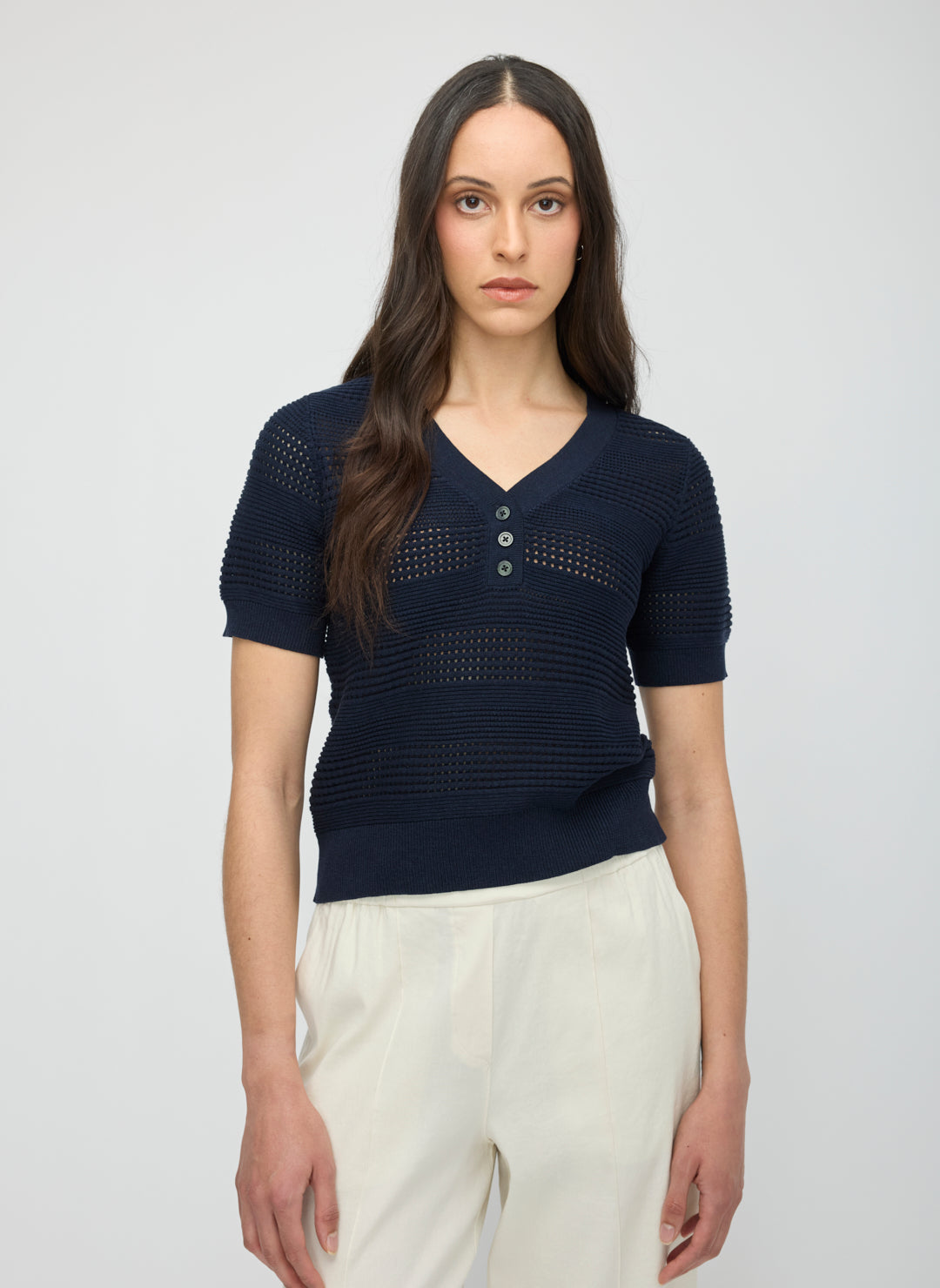 SilkStitch Easy Care Short Sleeve Henley