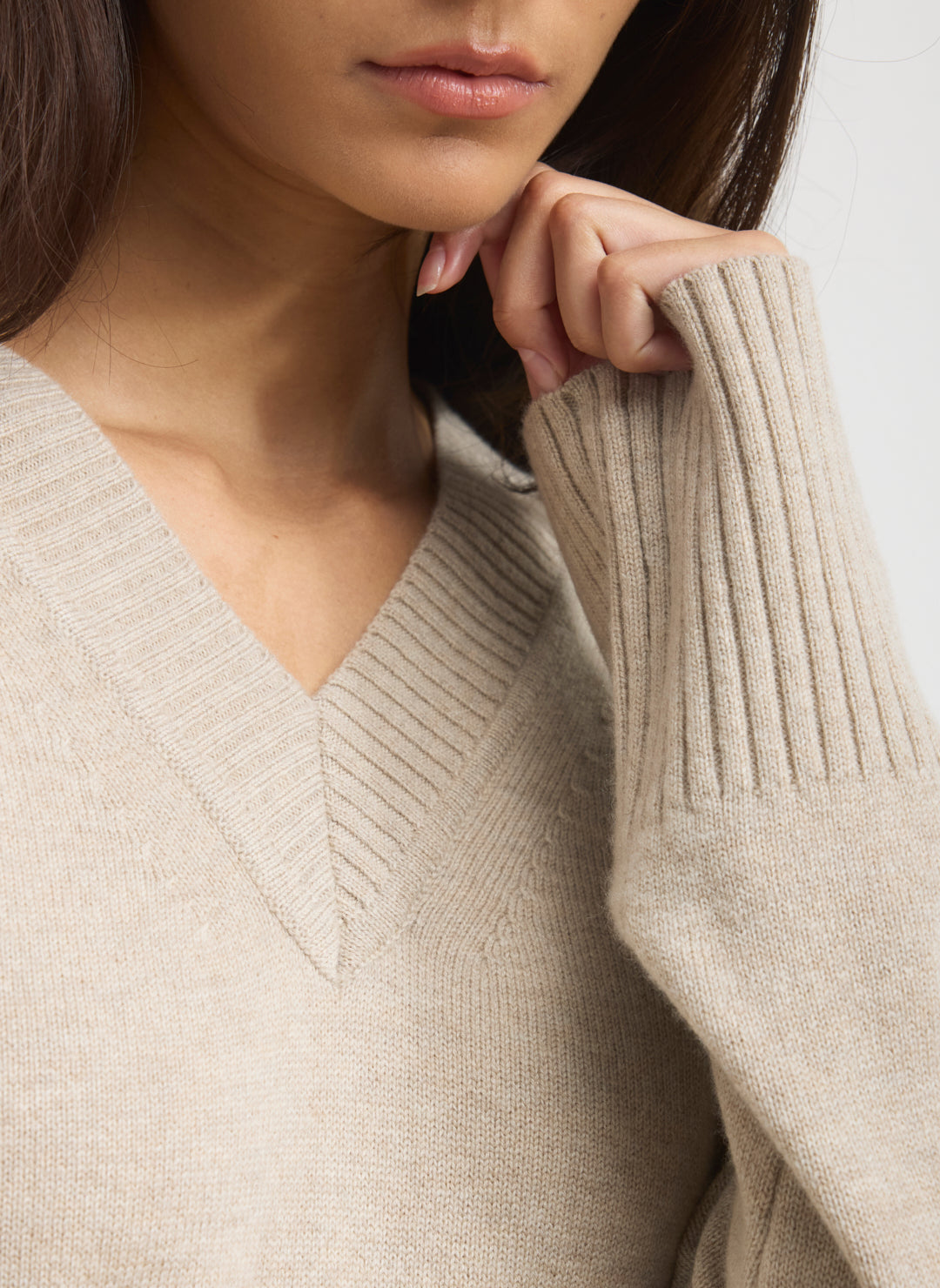 Kit Cashmerino Boxy V-Neck Sweater