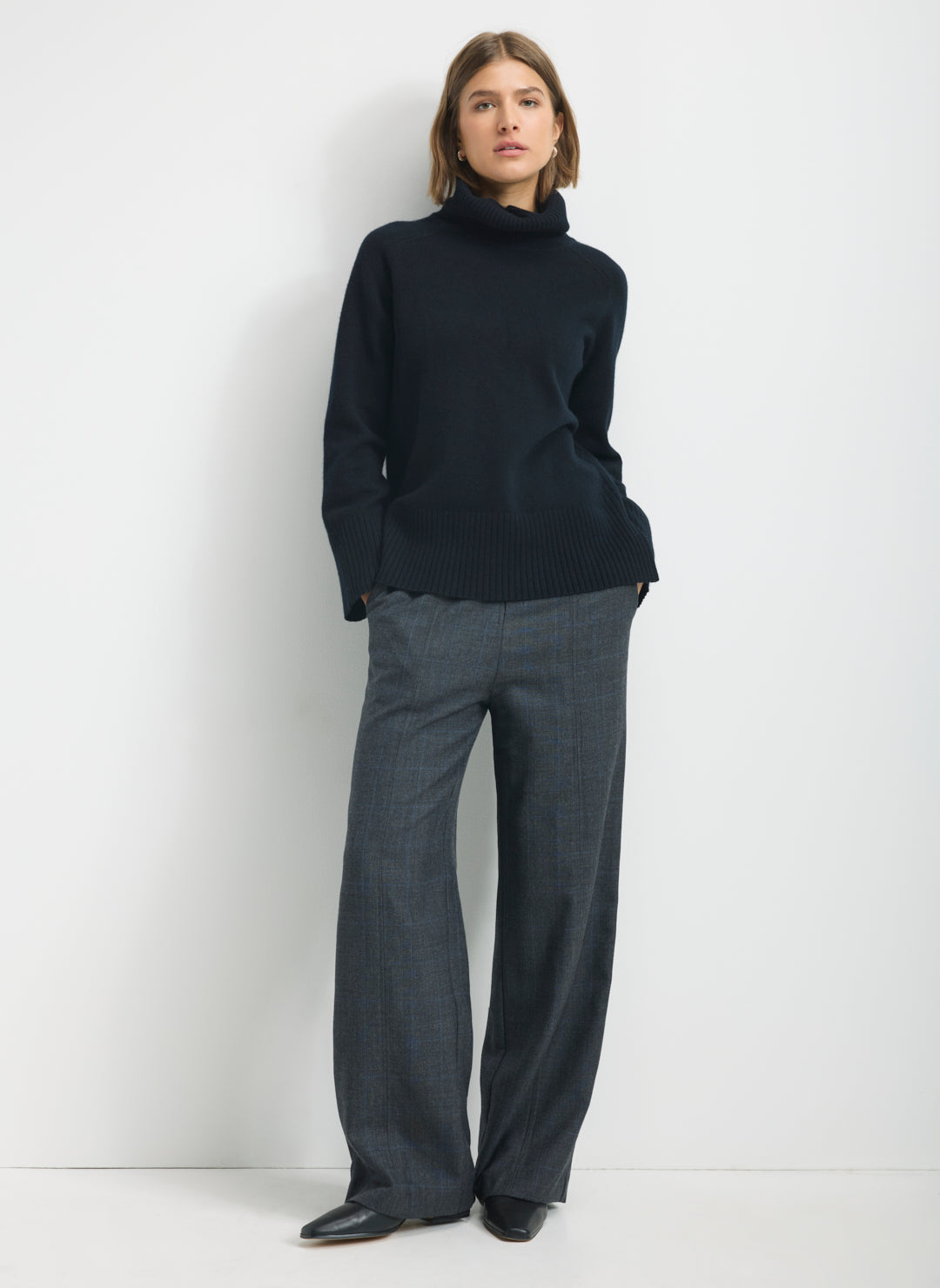Kit Cashmerino Relaxed Funnel Neck Sweater