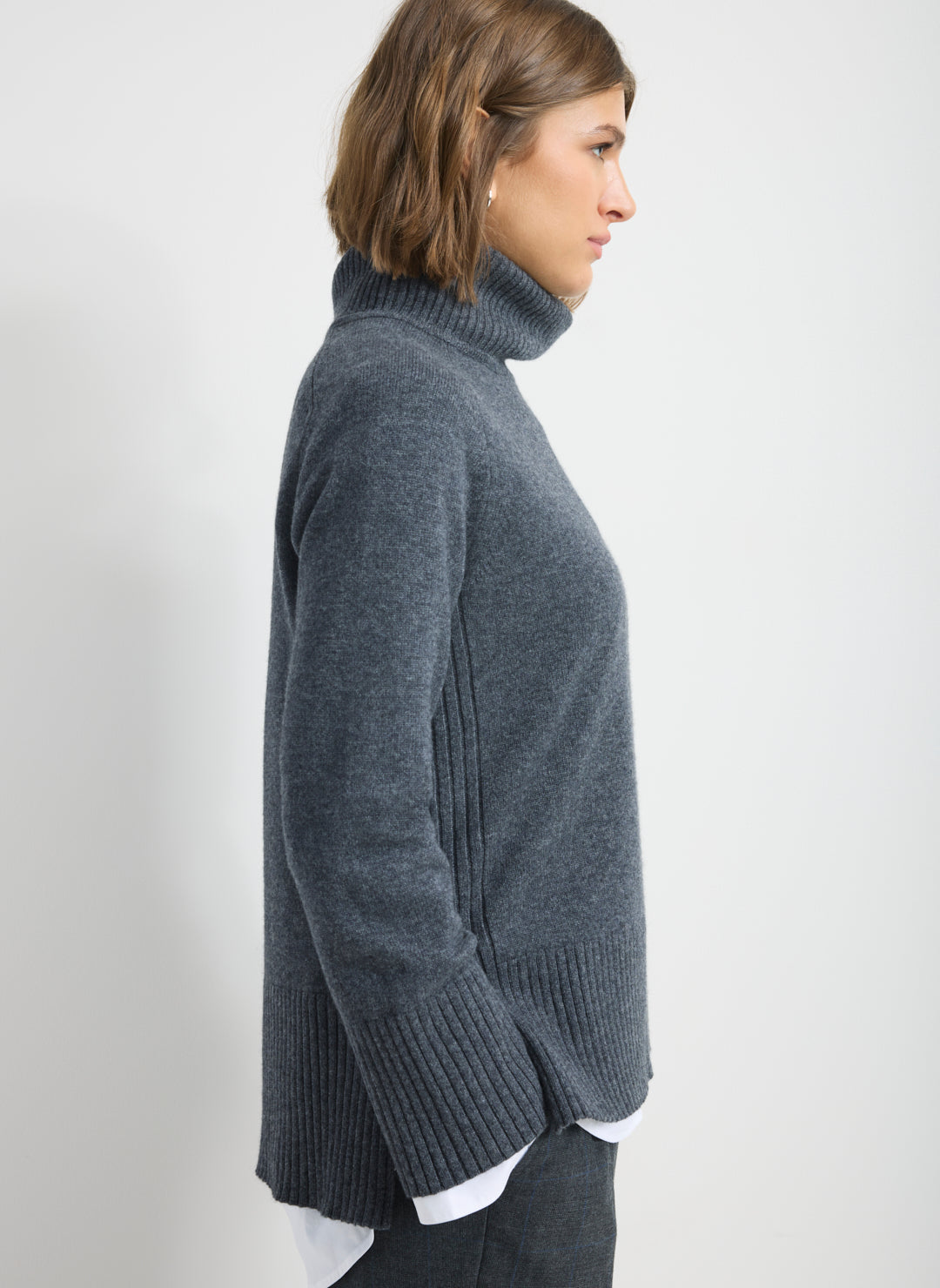 Kit Cashmerino Relaxed Funnel Neck Sweater