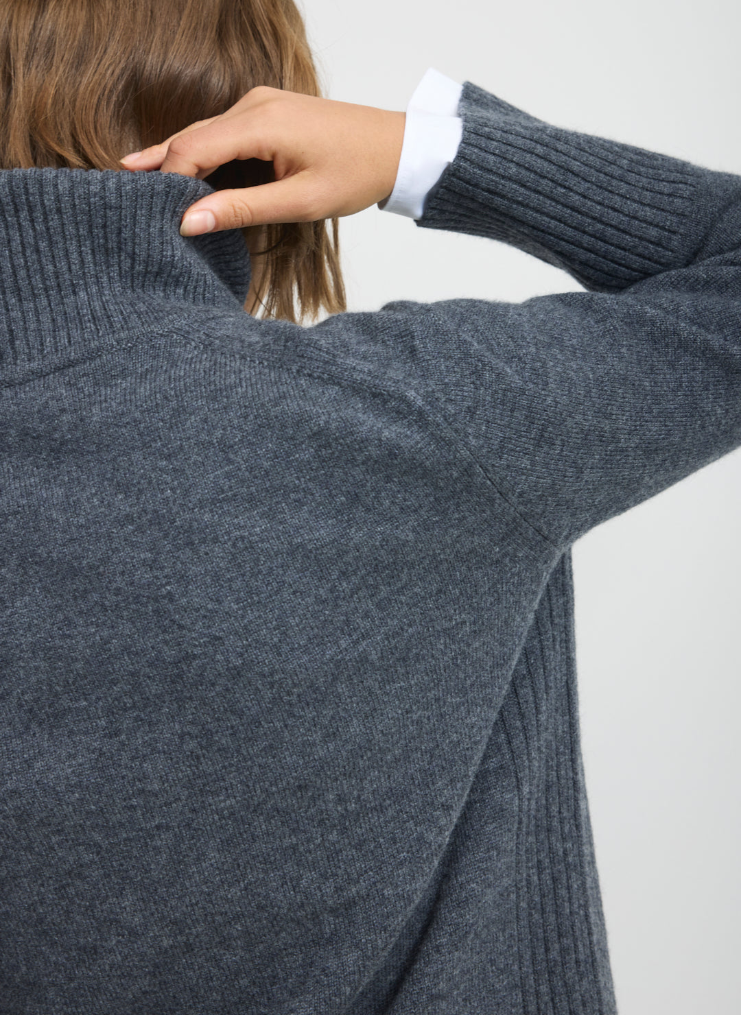 Kit Cashmerino Relaxed Funnel Neck Sweater