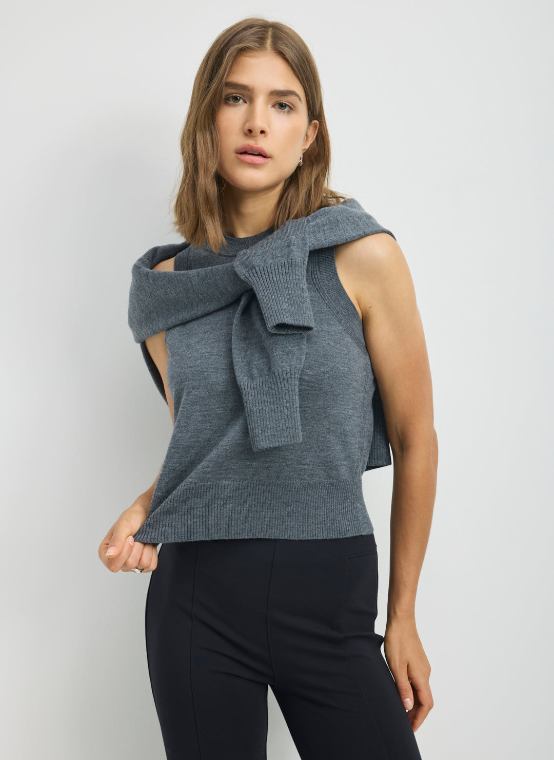 Effortless Merino Shrunken Sweater Vest
