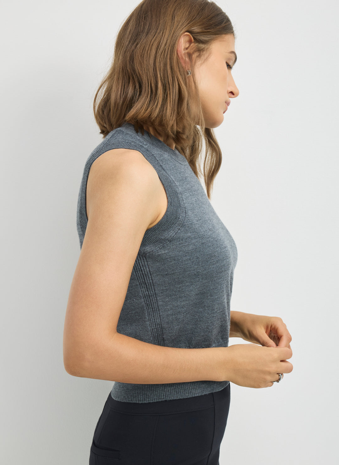 Effortless Merino Shrunken Sweater Vest