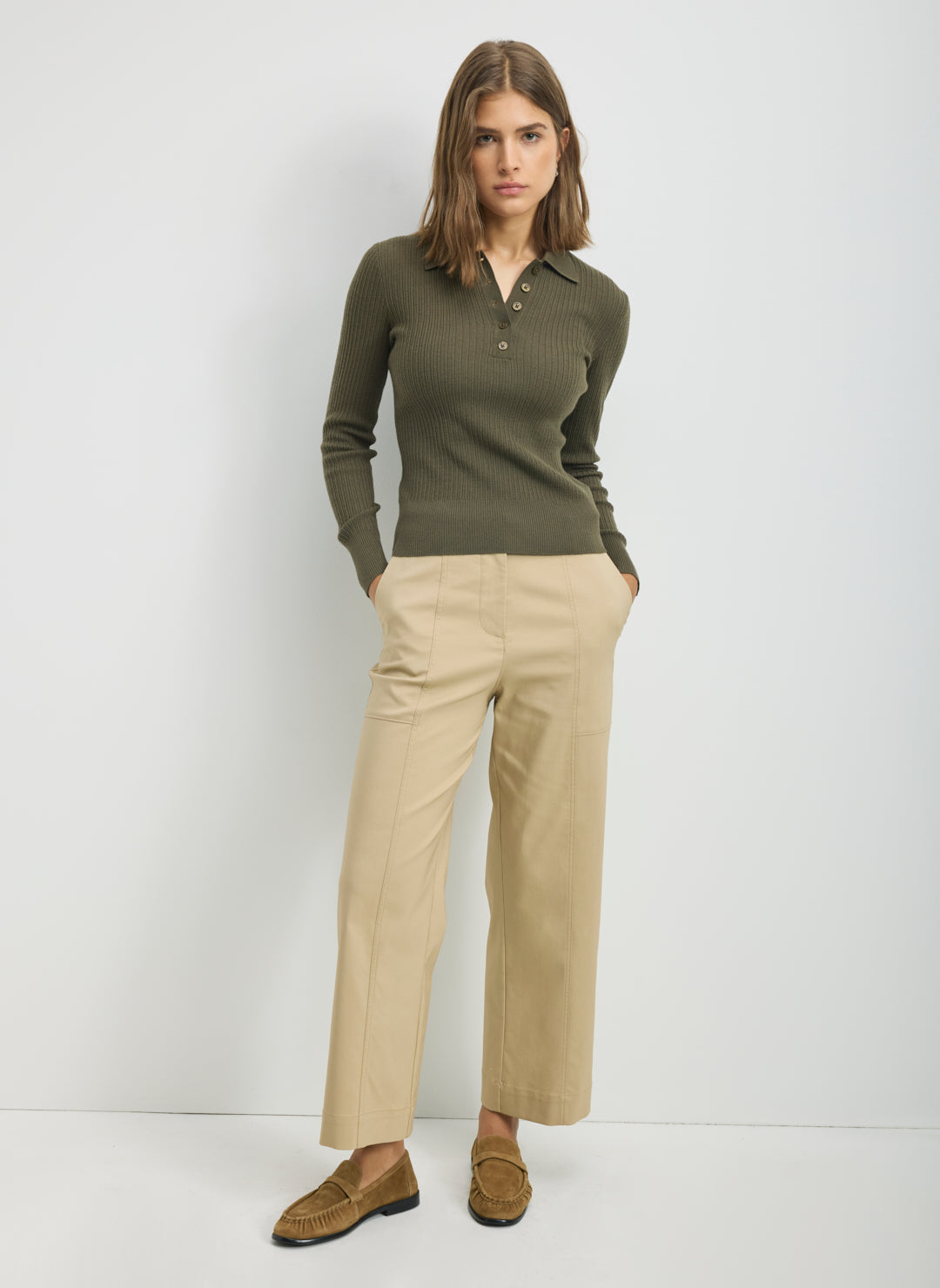 Effortless Merino Preppy Polo Sweater