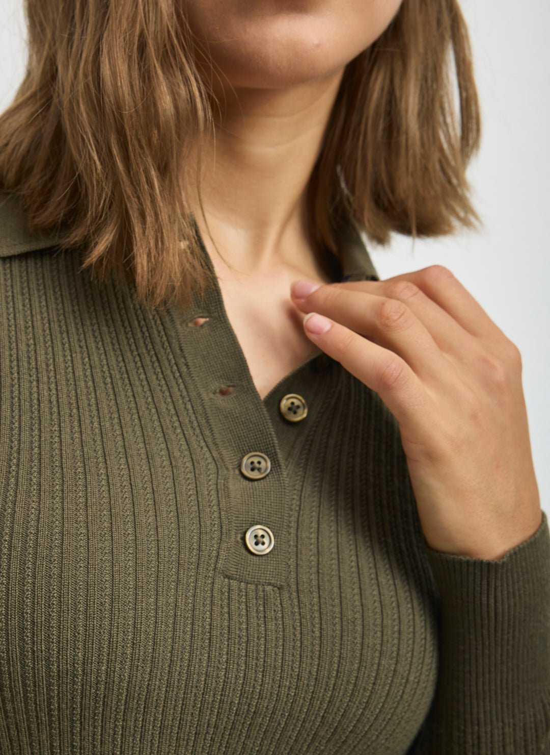 Effortless Merino Preppy Polo Sweater