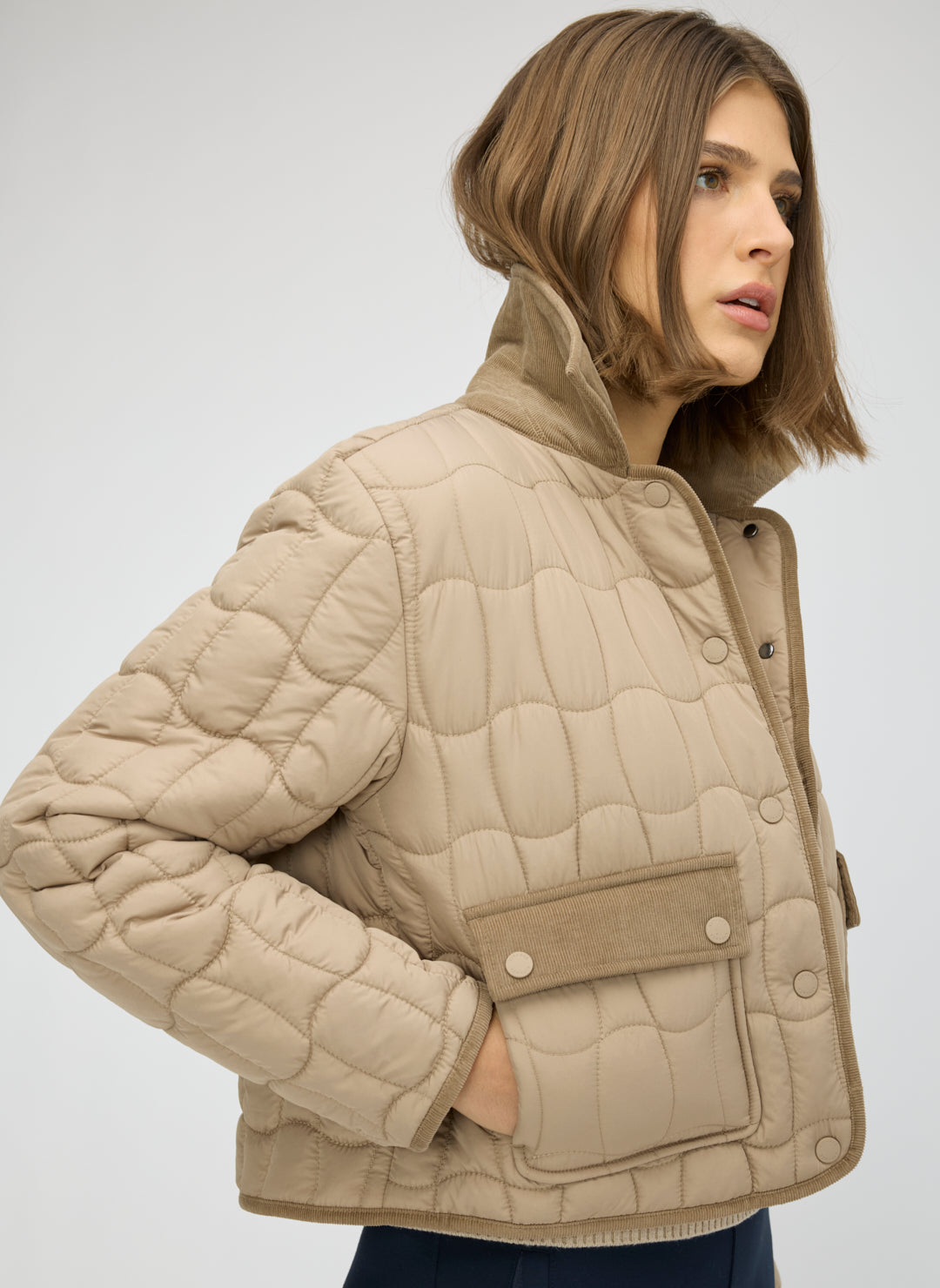 Ivy Recycled Quilted Cropped Jacket | Kit and Ace