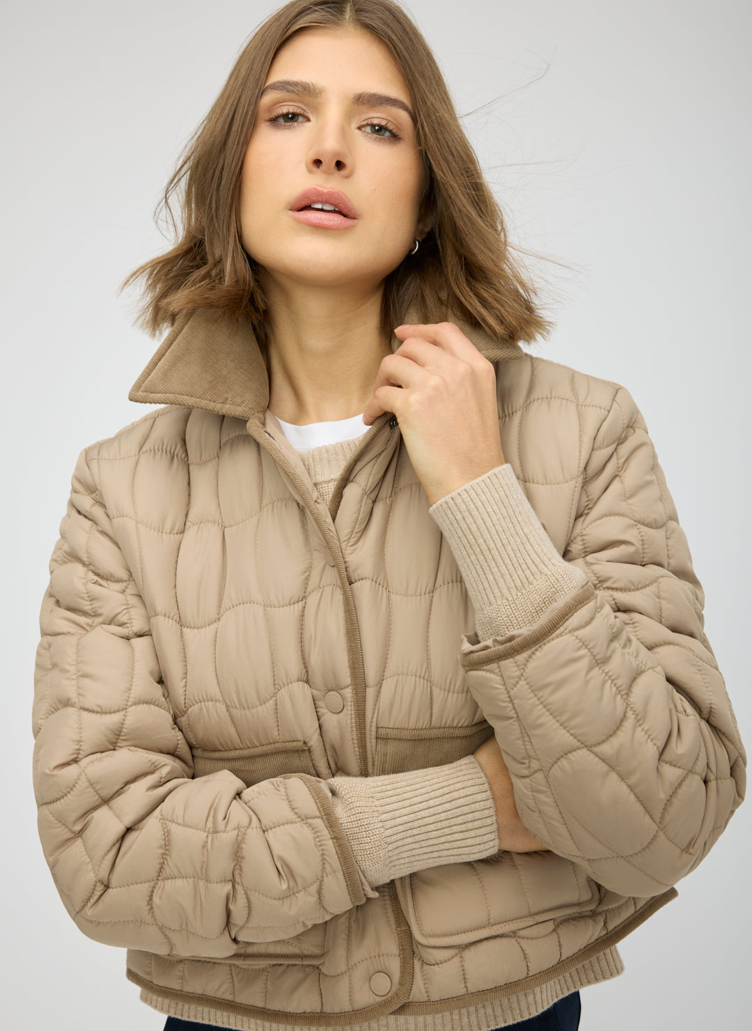 Ivy Recycled Quilted Cropped Jacket | Kit and Ace