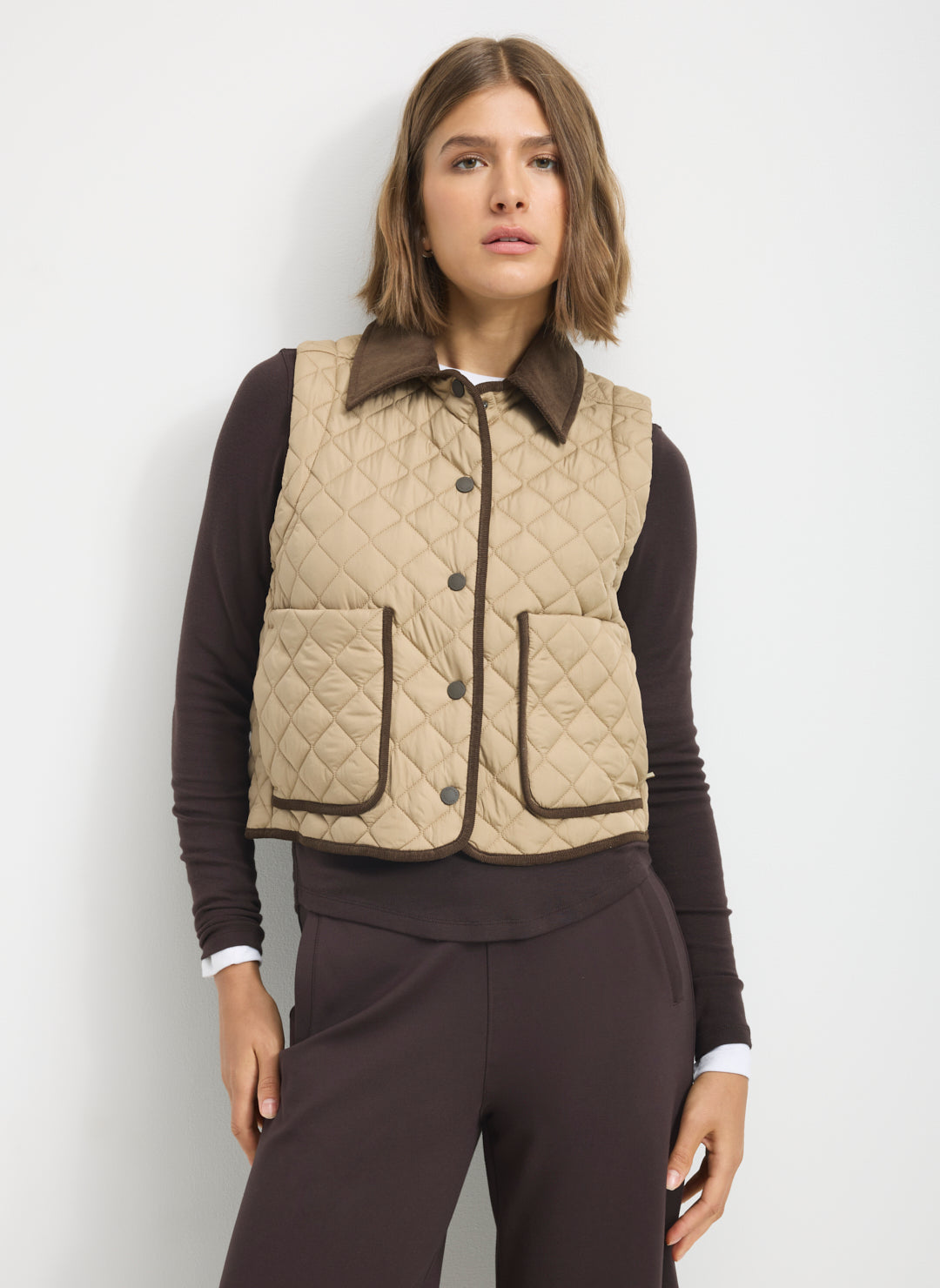 Oslo Crop Quilted Vest