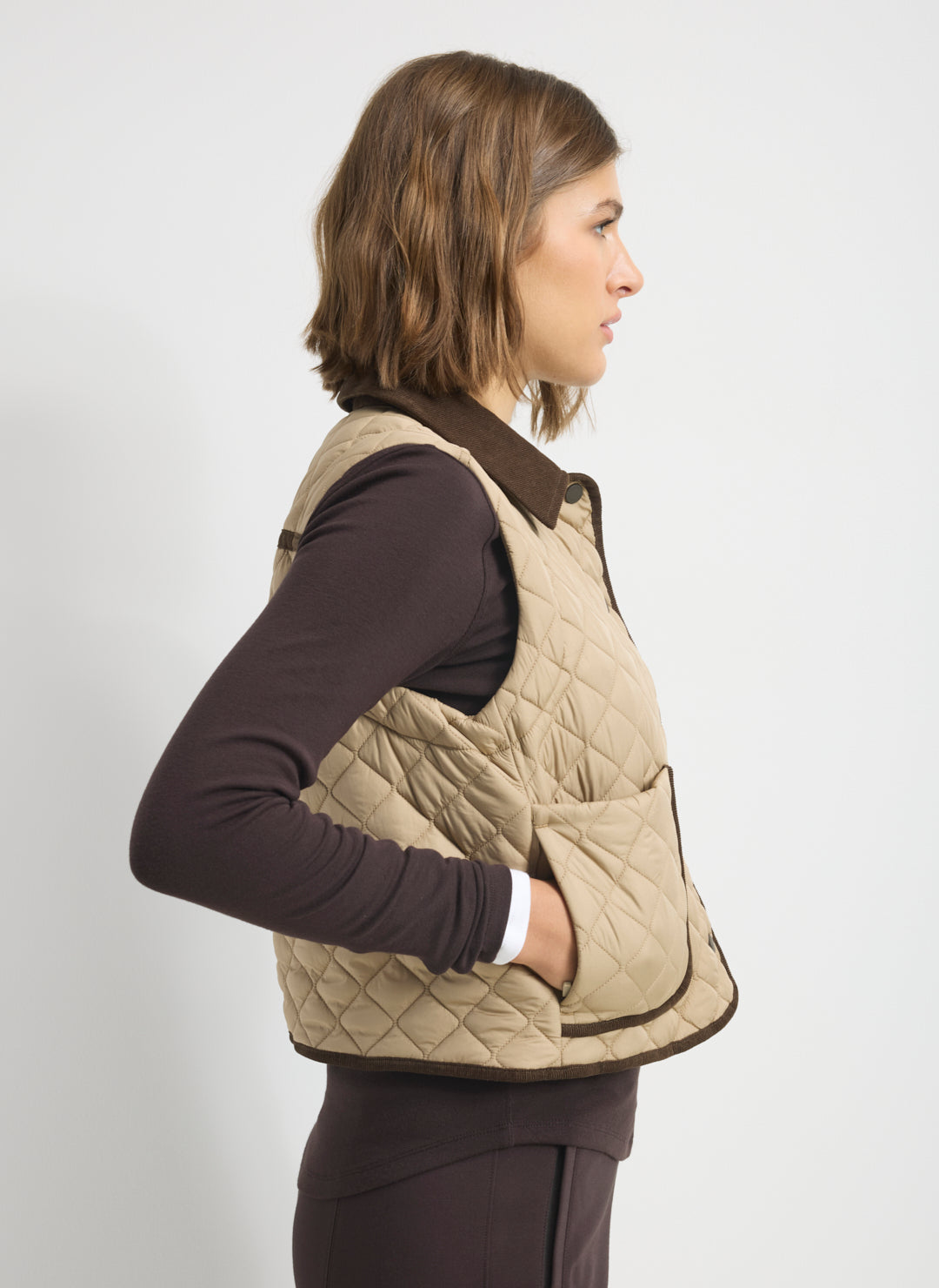 Oslo Crop Quilted Vest