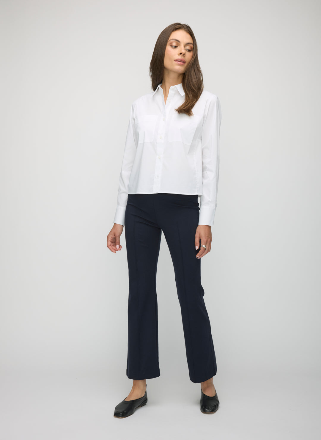 Piper Cropped Long Sleeve Shirt