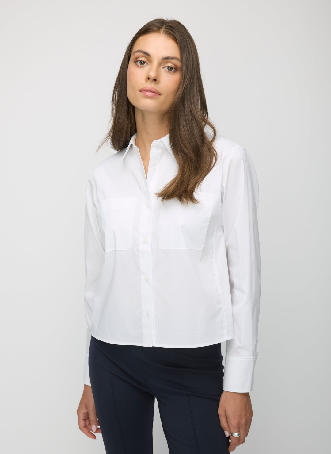Piper Cropped Long Sleeve Shirt