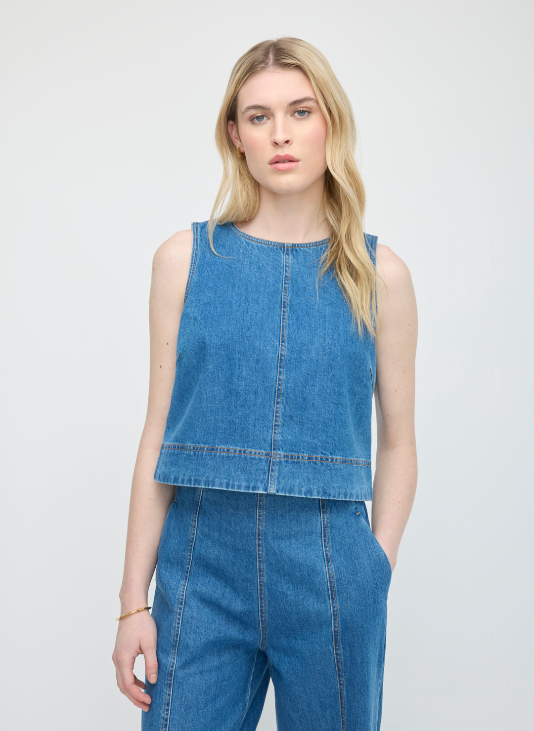 Kit Cotton True Indigo Tank
