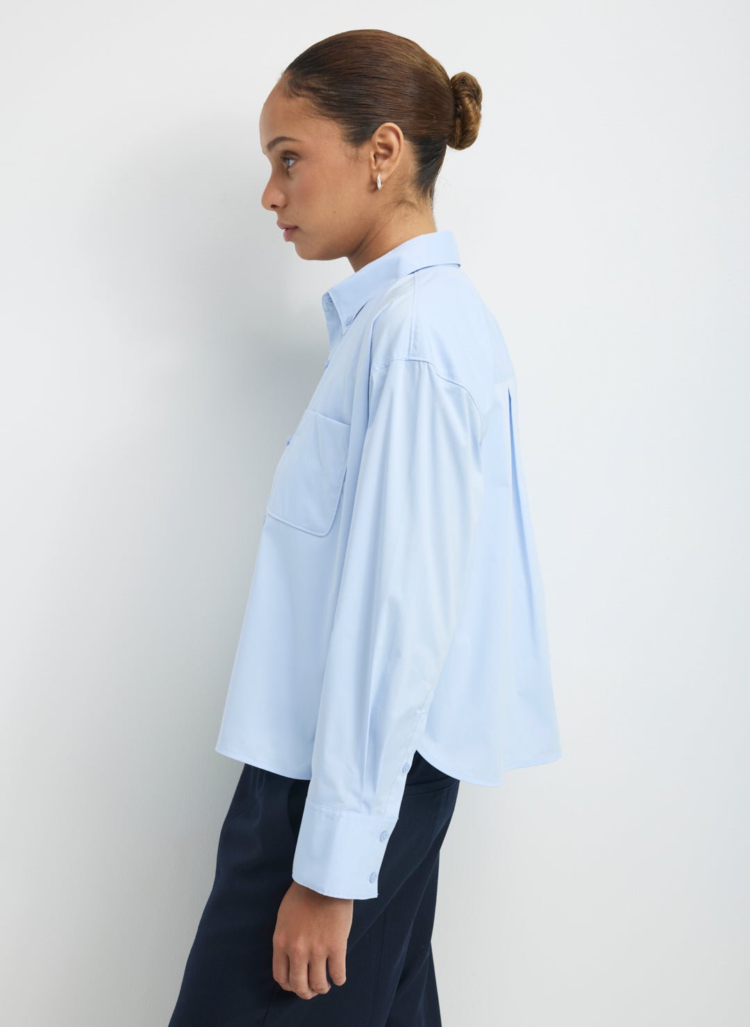Celina Cooling Cotton Boxy Button Down
