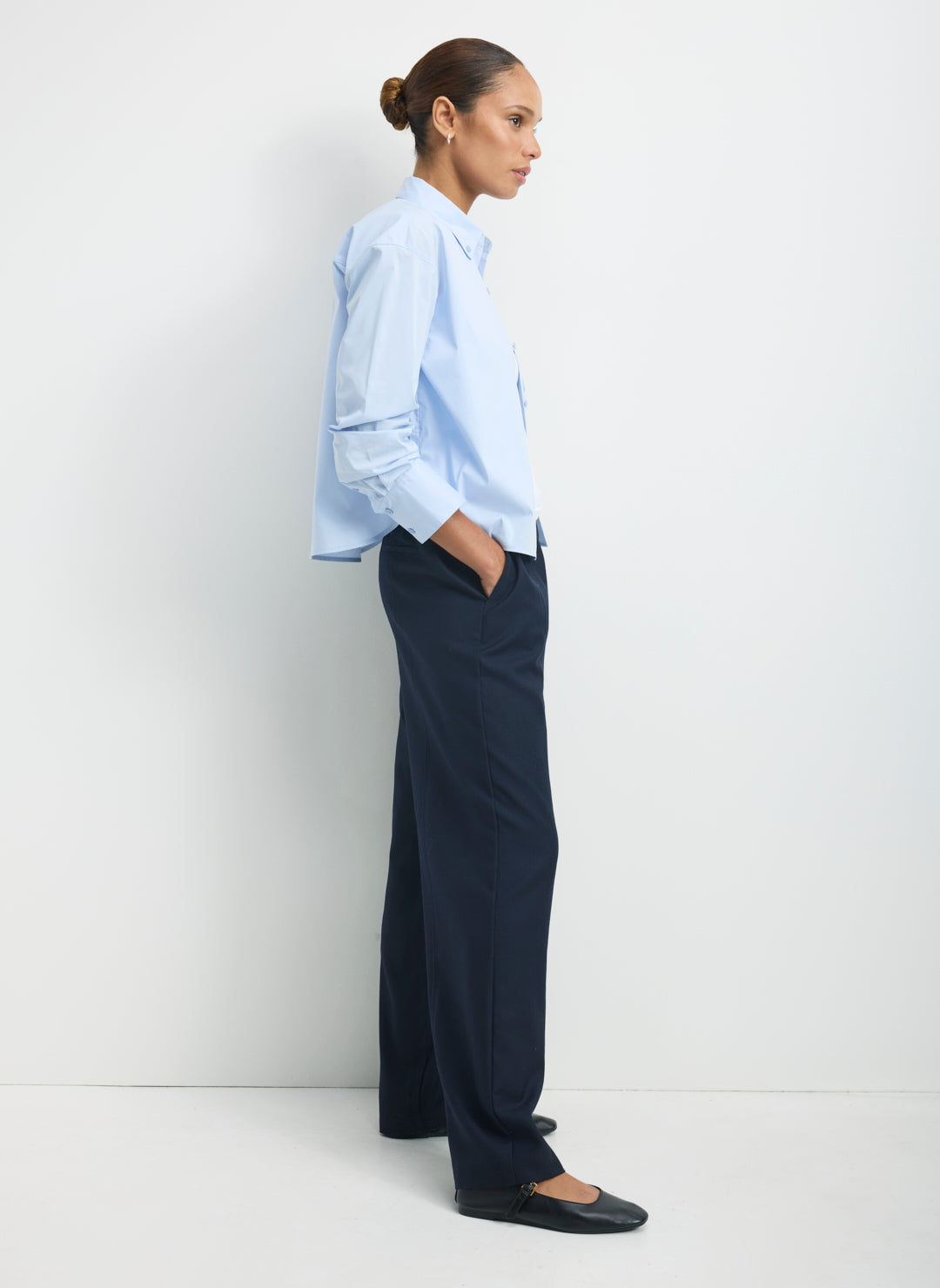 Celina Cooling Cotton Boxy Button Down