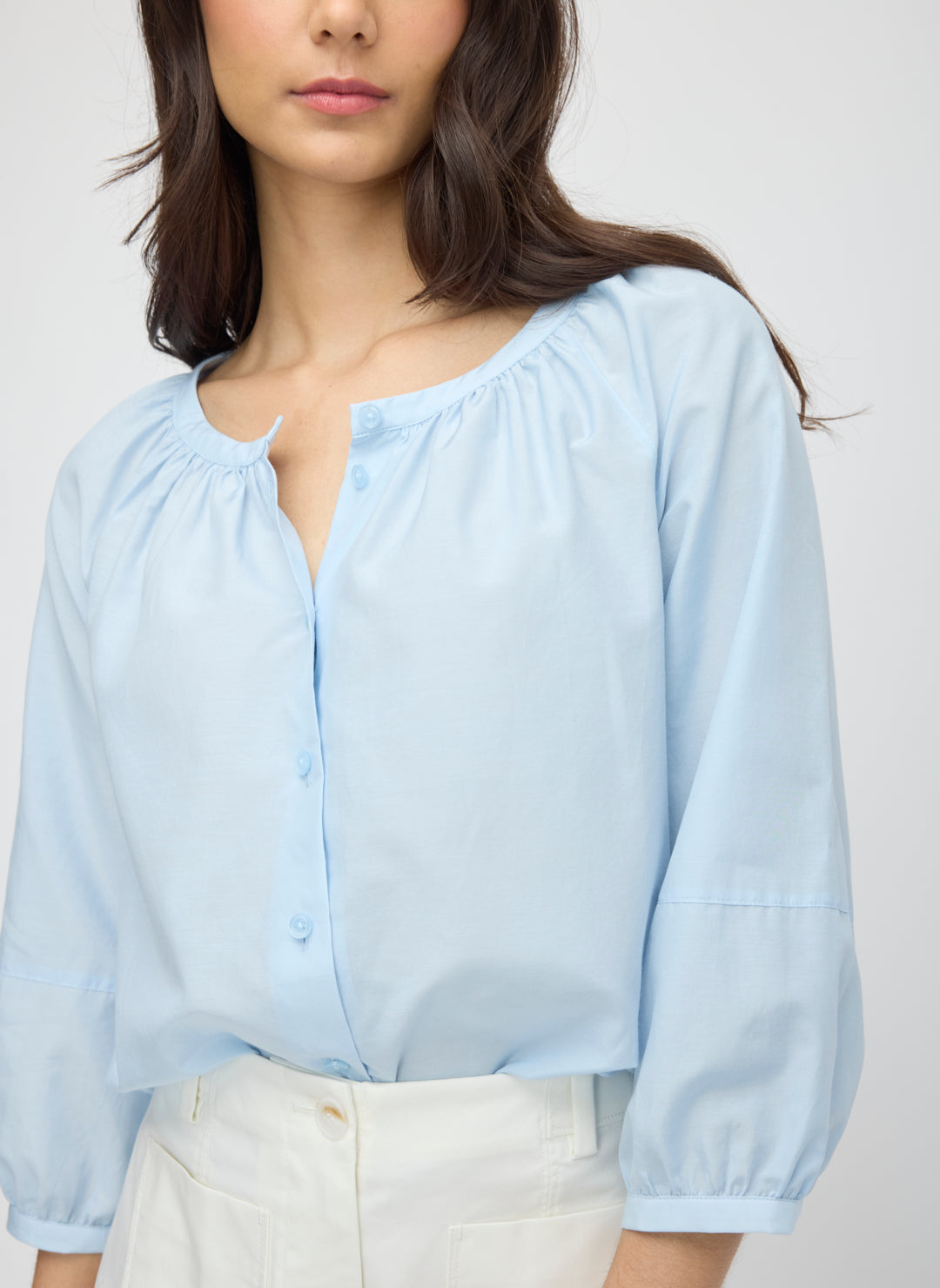 Silk Blend Poet's Blouse