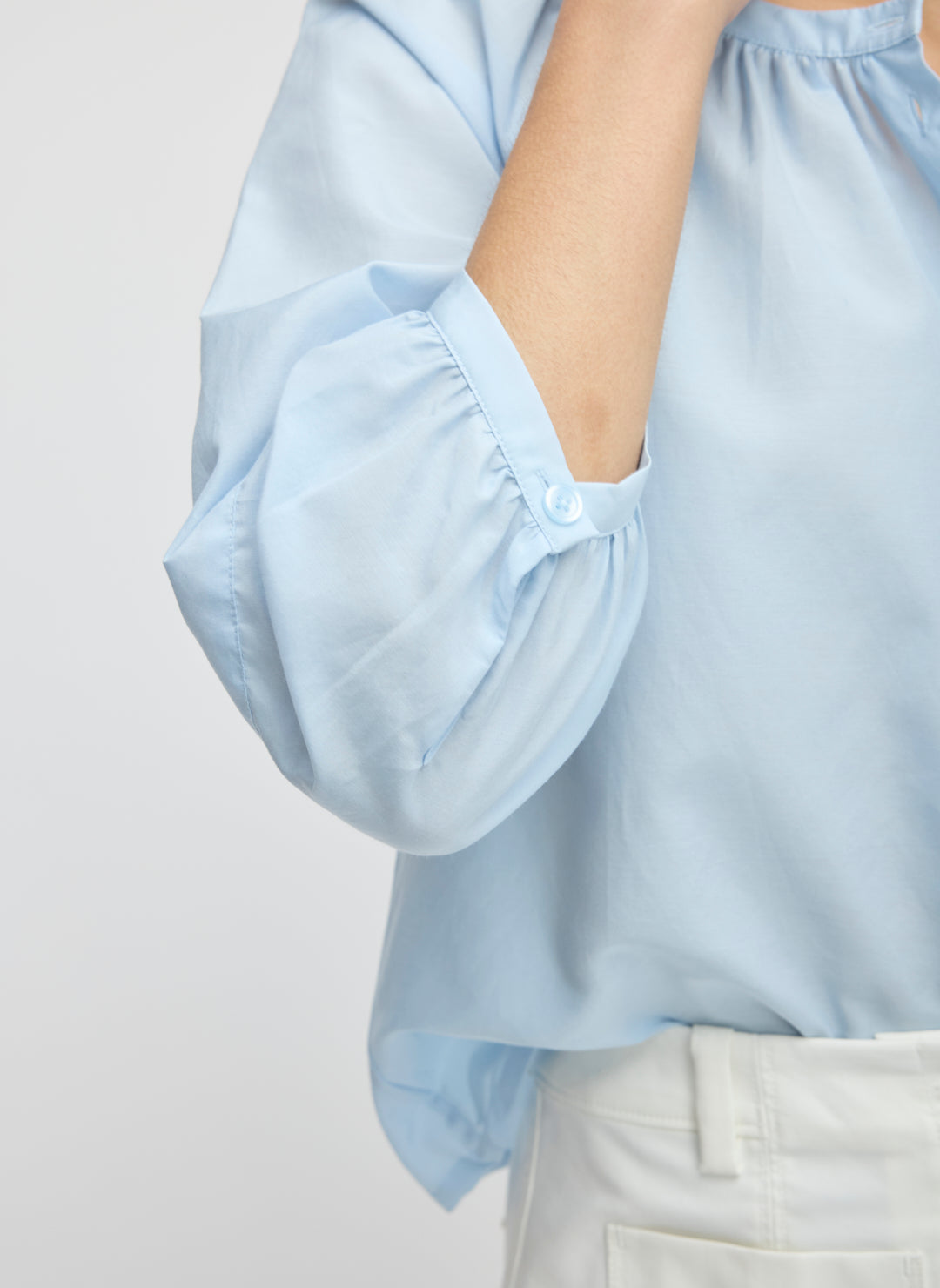 Silk Blend Poet's Blouse