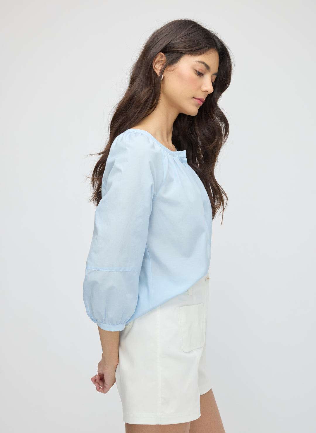 Silk Blend Poet's Blouse