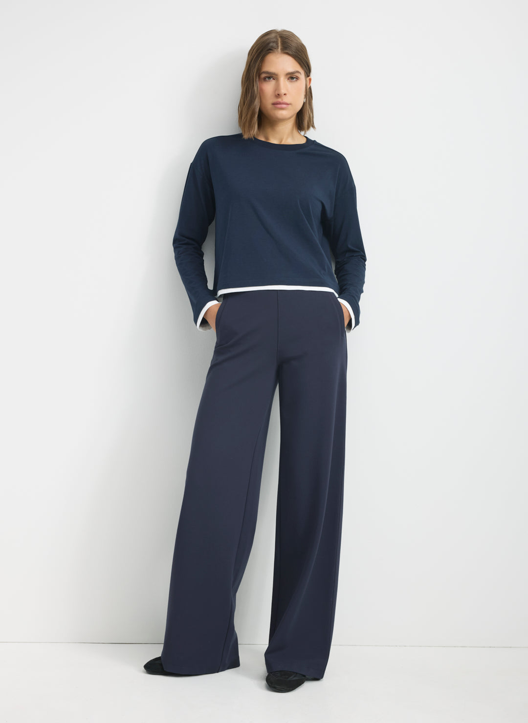 Soho Pima Cotton Boxy Longsleeve Tee