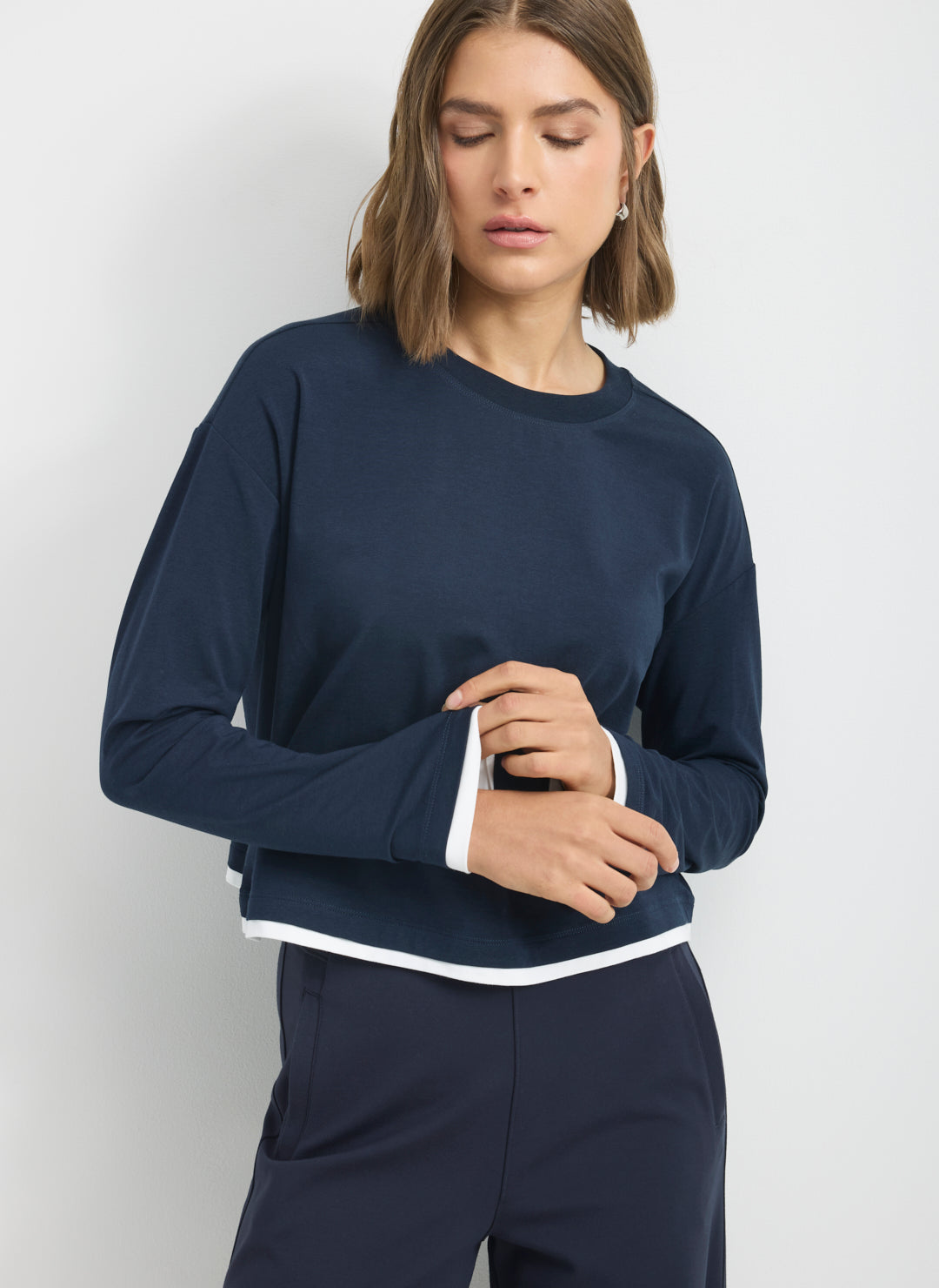 Soho Pima Cotton Boxy Longsleeve Tee