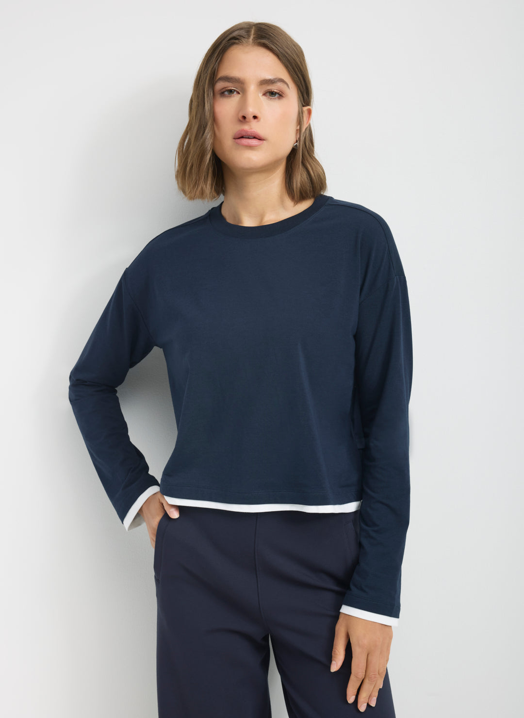 Soho Pima Cotton Boxy Longsleeve Tee