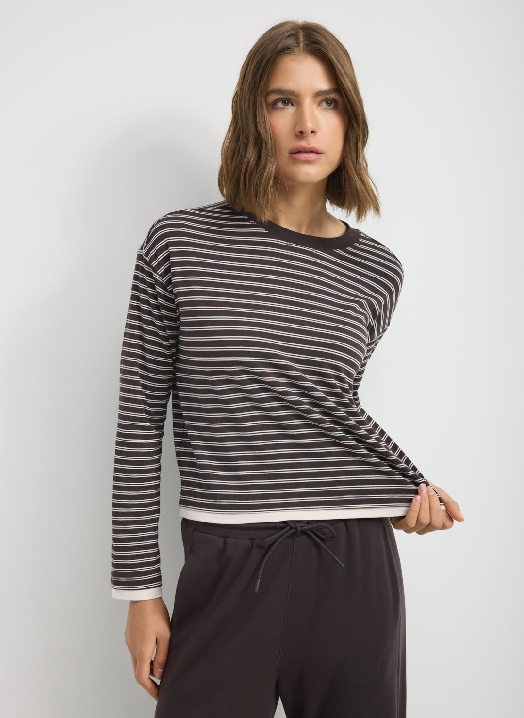 Soho Pima Cotton Boxy Longsleeve Tee