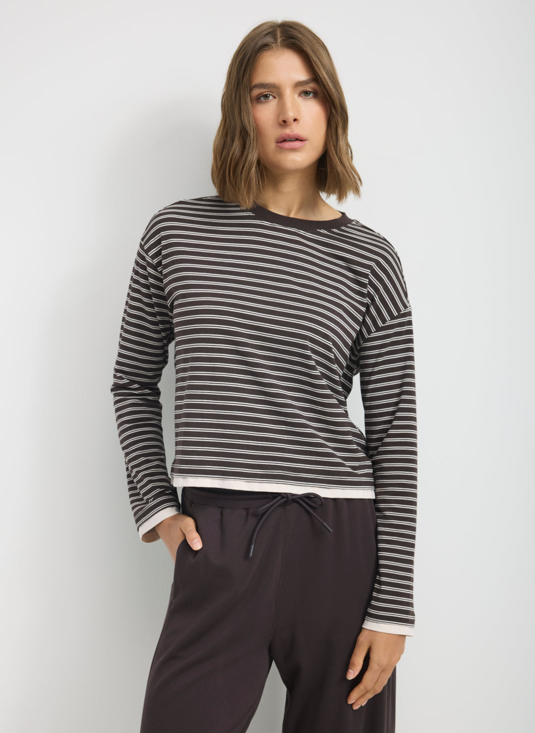 Soho Pima Cotton Boxy Longsleeve Tee