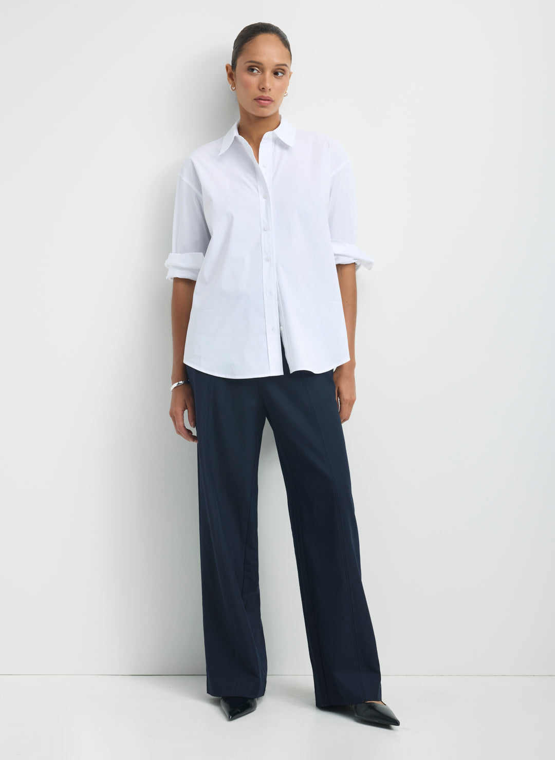 Celina Cooling Cotton Oversized Button Down