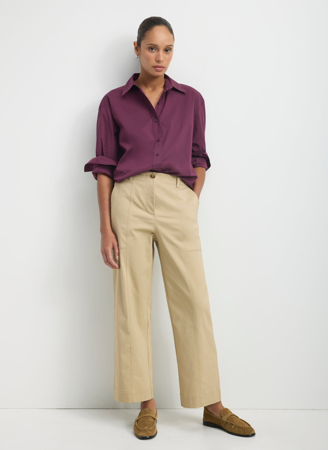Celina Cooling Cotton Oversized Button Down