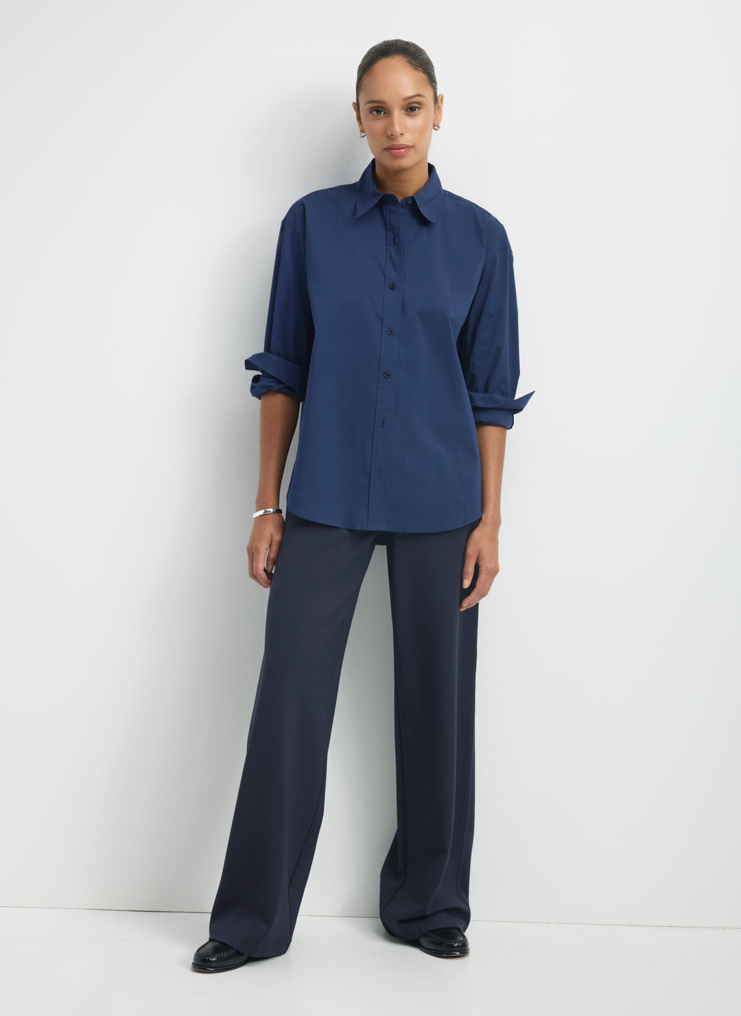 Celina Cooling Cotton Oversized Button Down