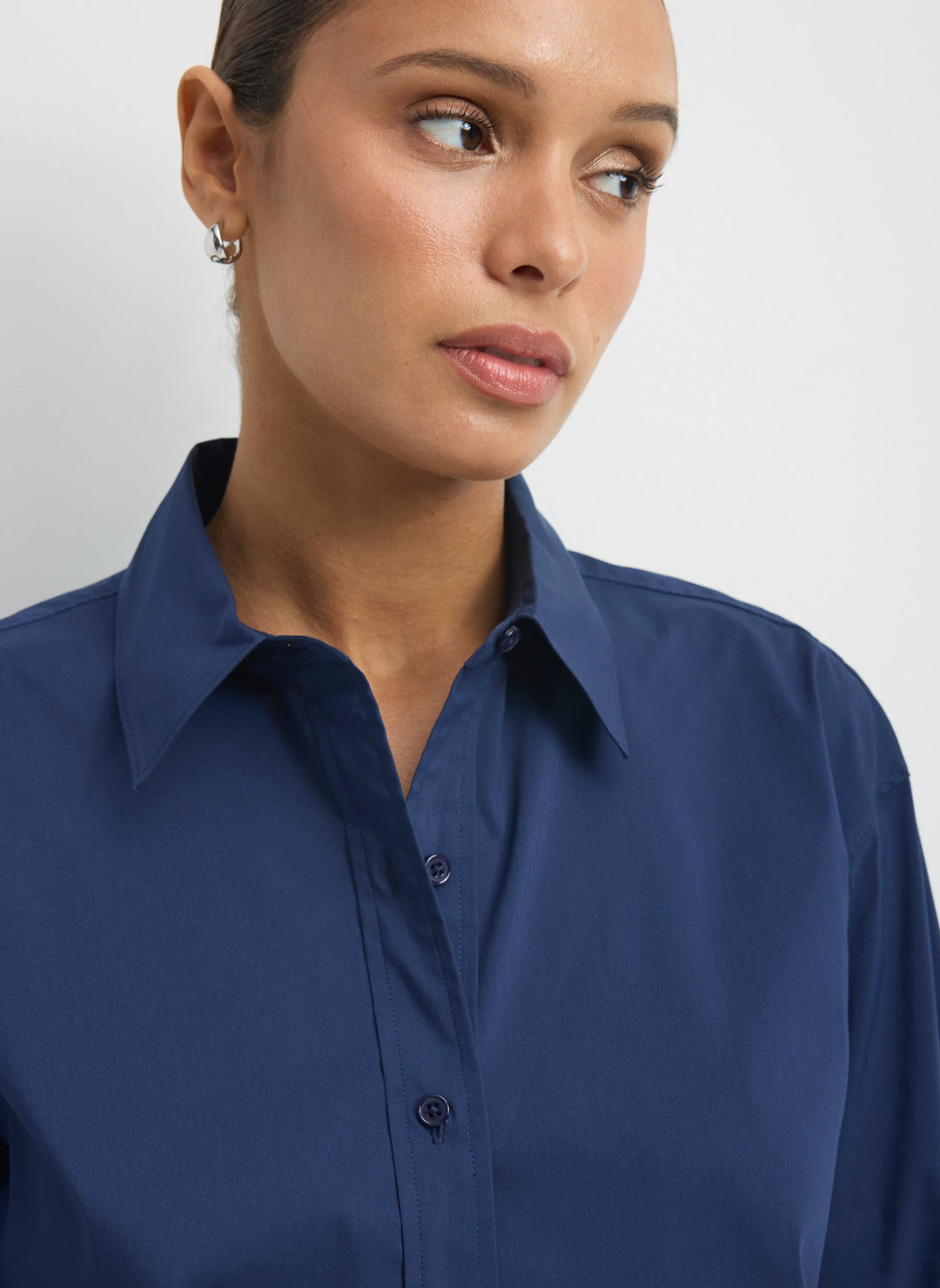 Celina Cooling Cotton Oversized Button Down