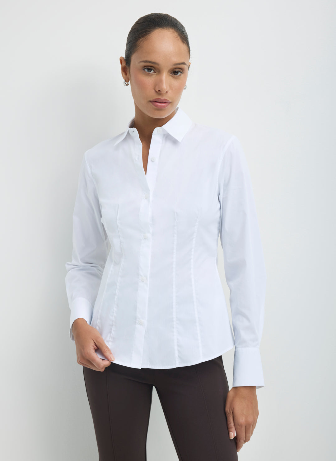 Celina Cooling Cotton Fitted Button Down