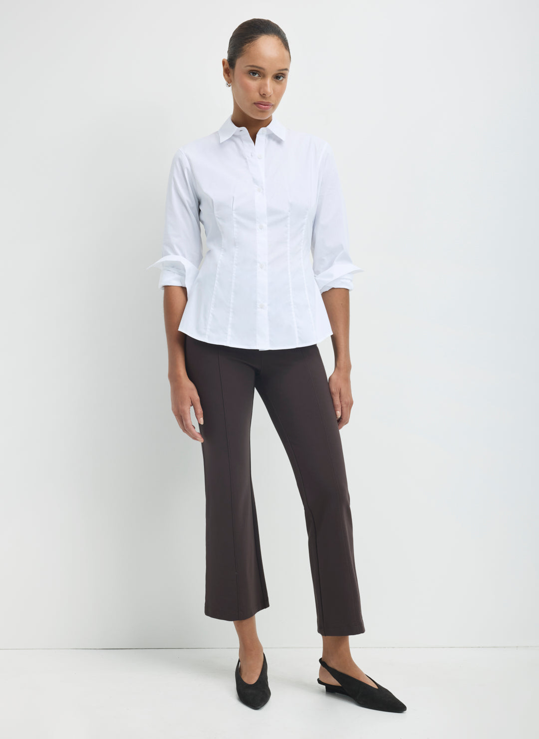 Celina Cooling Cotton Fitted Button Down