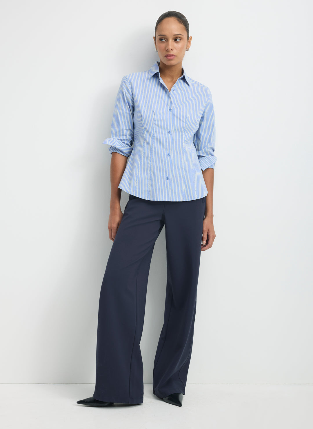Celina Cooling Cotton Fitted Button Down