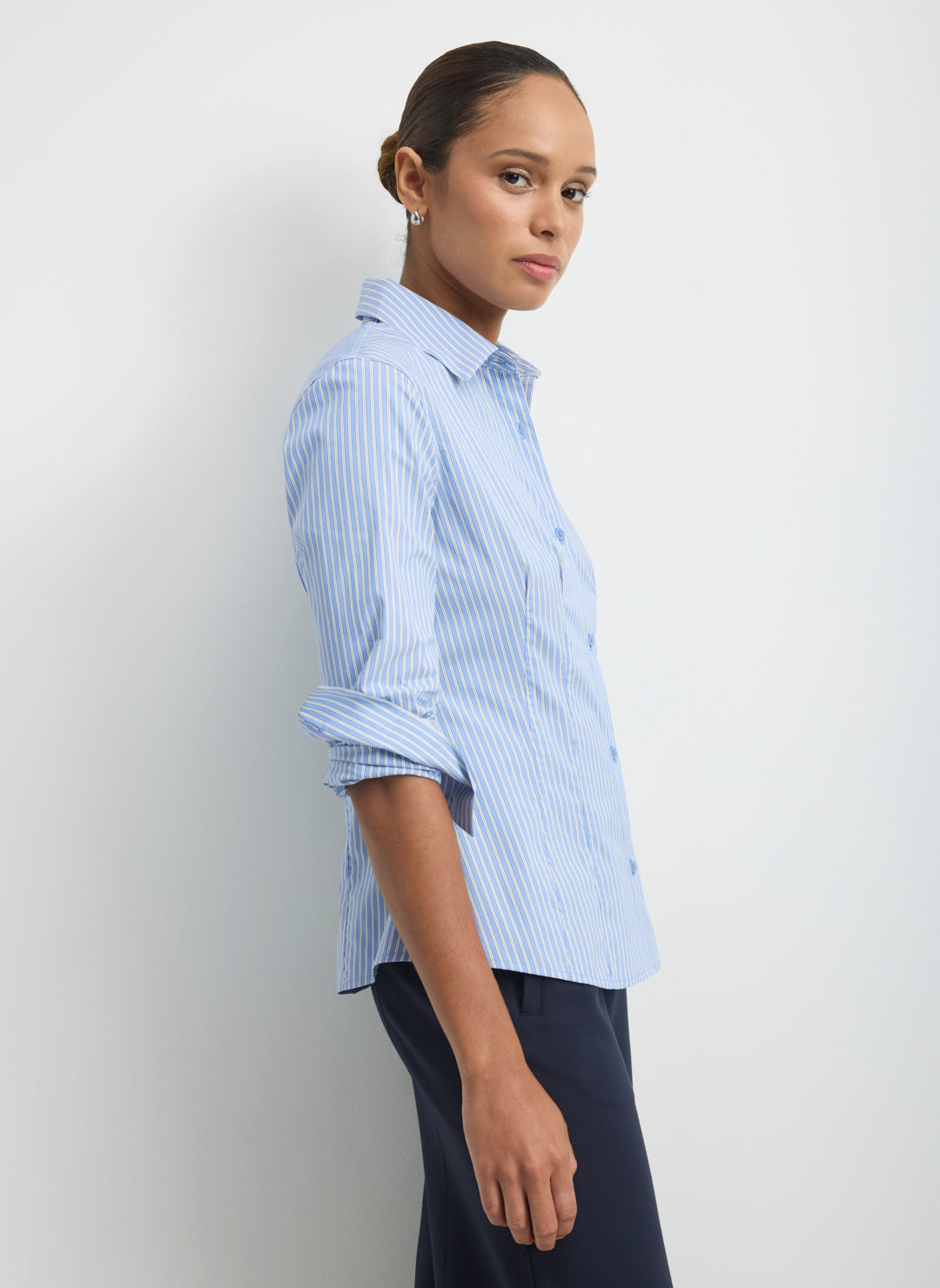 Celina Cooling Cotton Fitted Button Down
