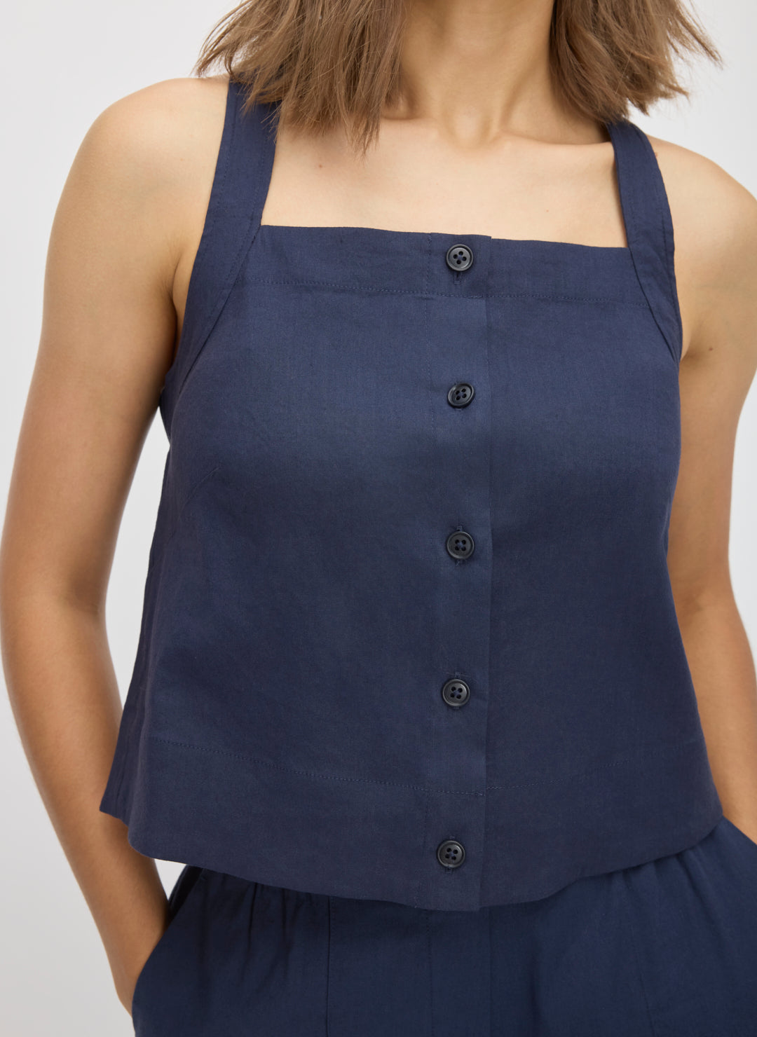 Lyon Linen Squareneck Tank