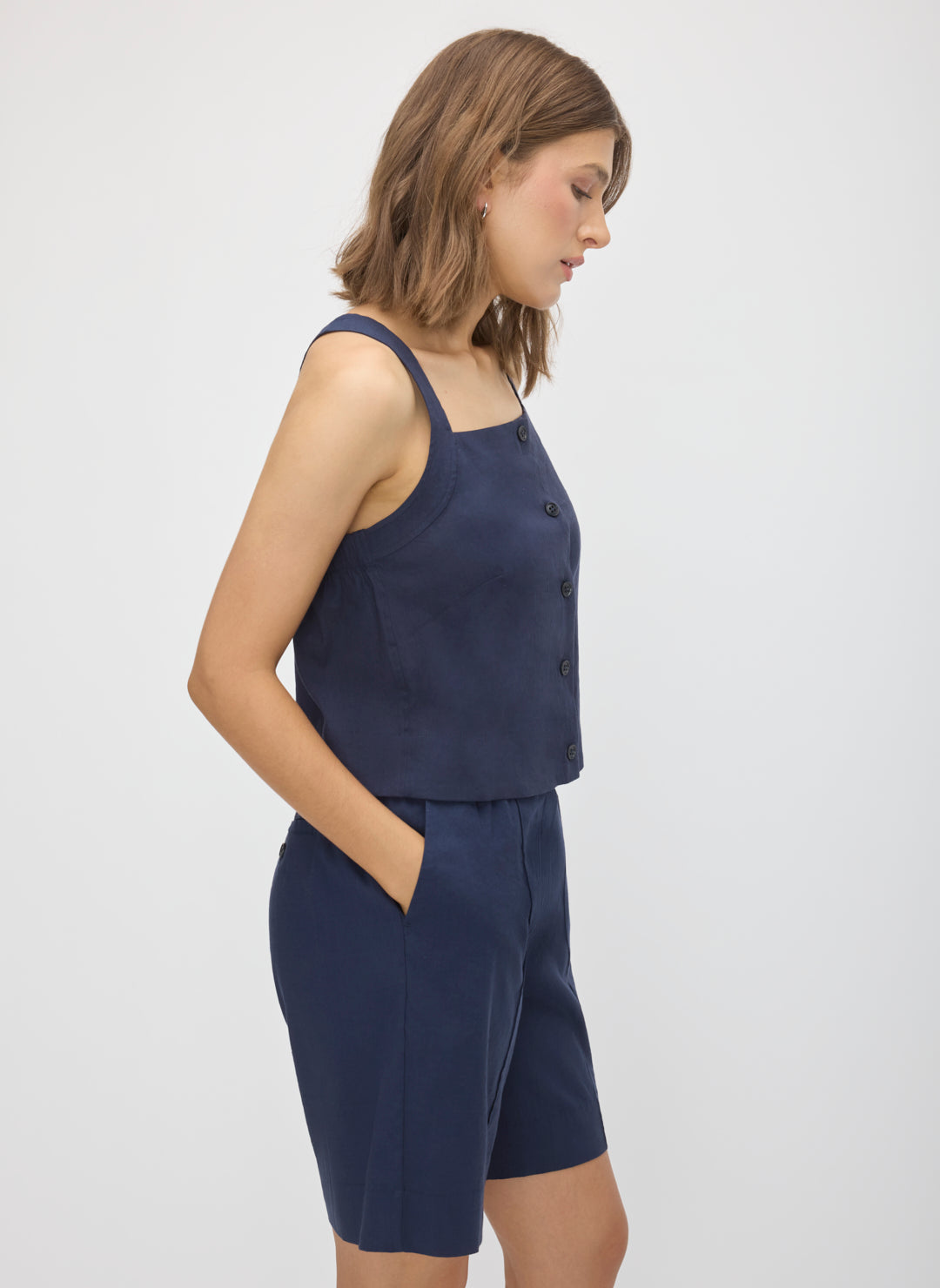 Lyon Linen Squareneck Tank