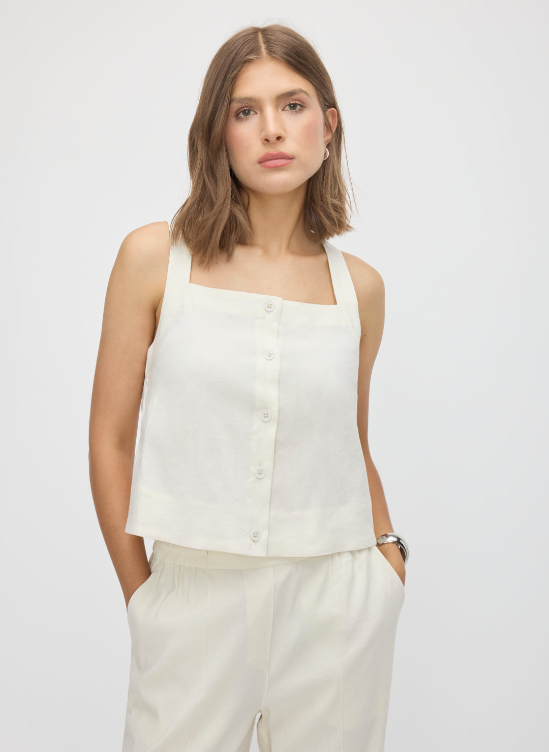 Lyon Linen Squareneck Tank