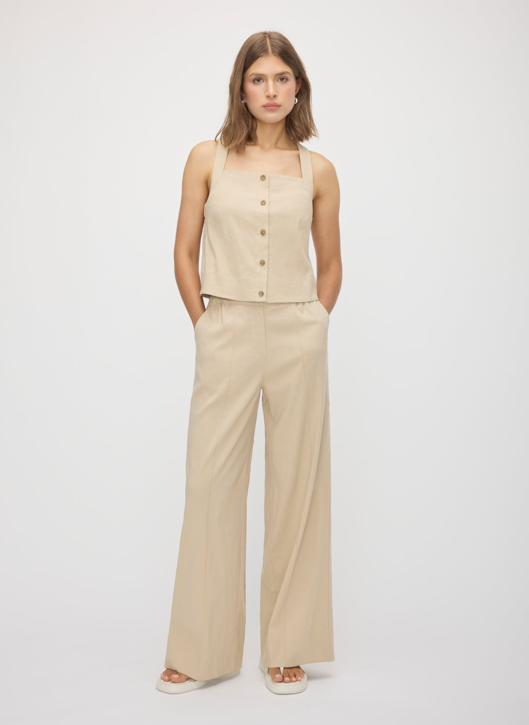 Lyon Linen Squareneck Tank