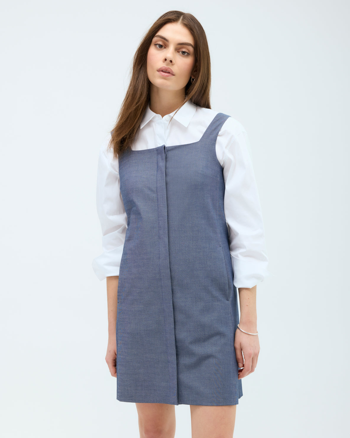 kit and ace back to front dress grey The Miles Oxford Adjustable tie Women's Dresses & Jumpsuits |