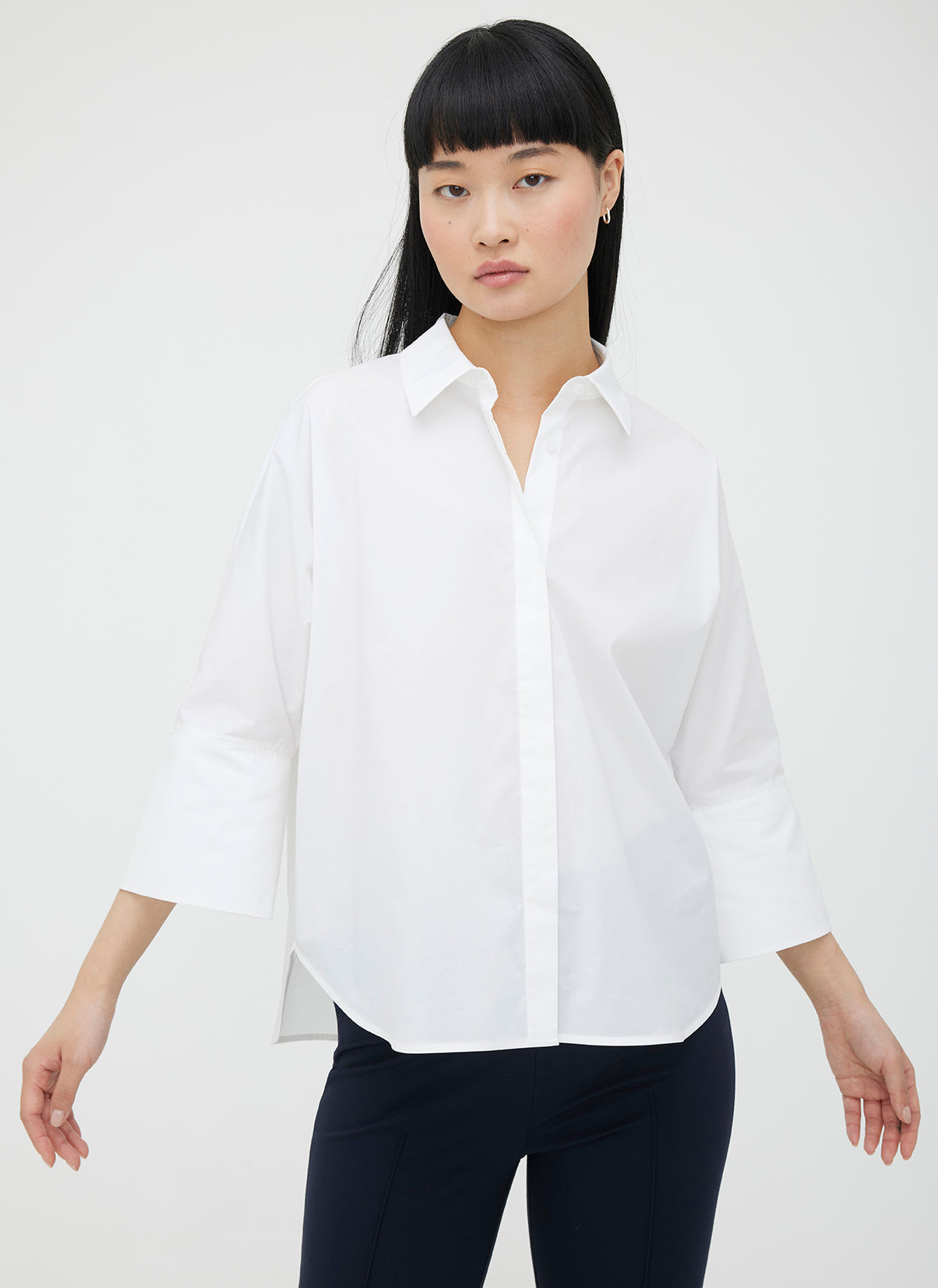 Marbella Wide Cuff Shirt ?? | S || Bright White