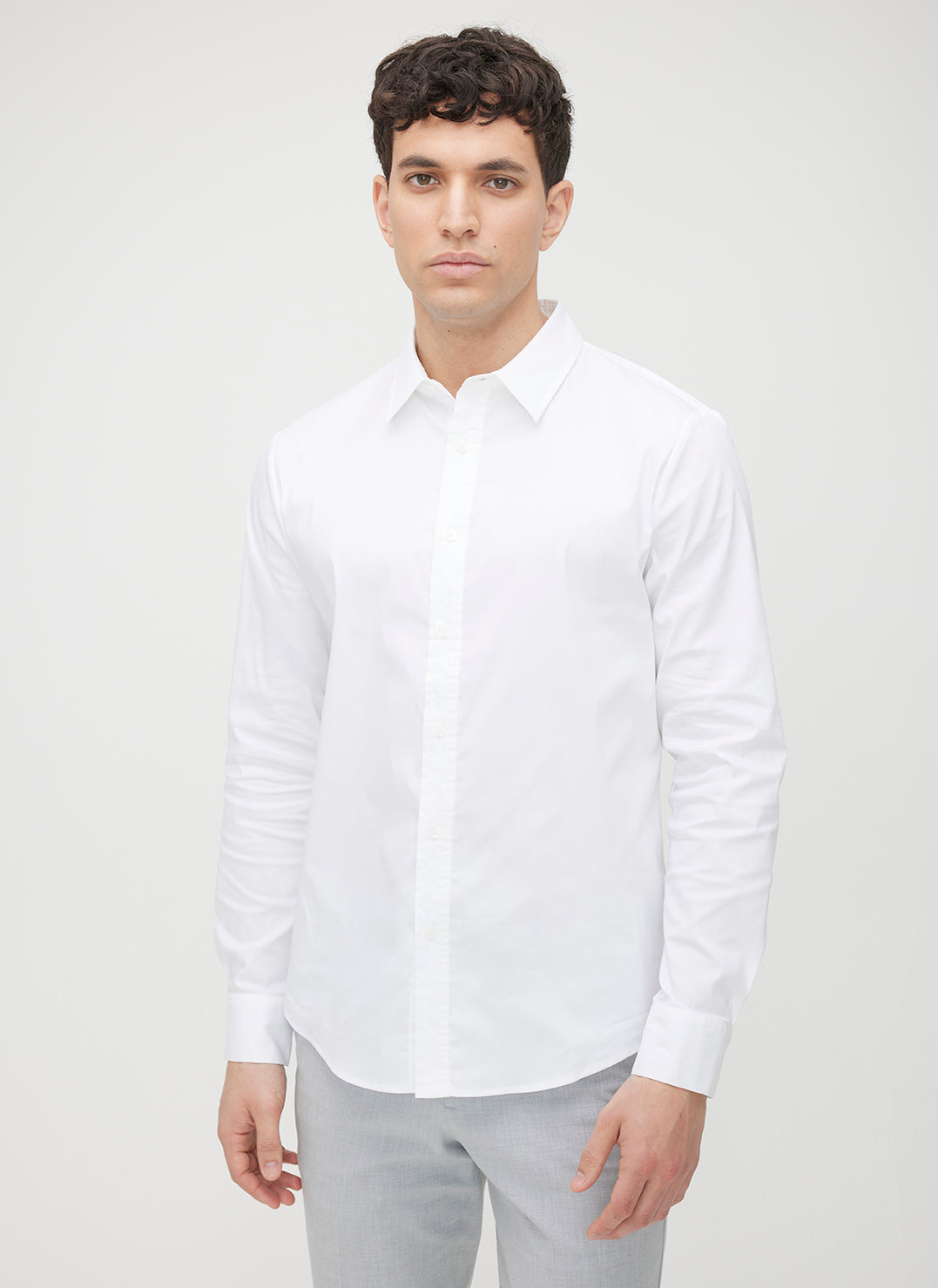 Acadia Long Sleeve Poplin Shirt ?? | M || Bright White