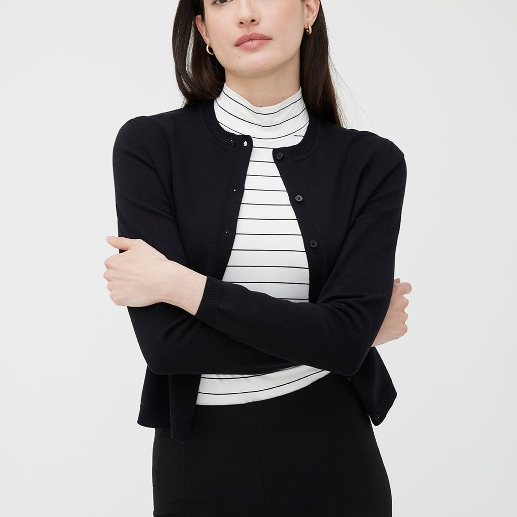 Nolita Cropped Fitted Cardigan | Women's Sweaters – Kit and Ace